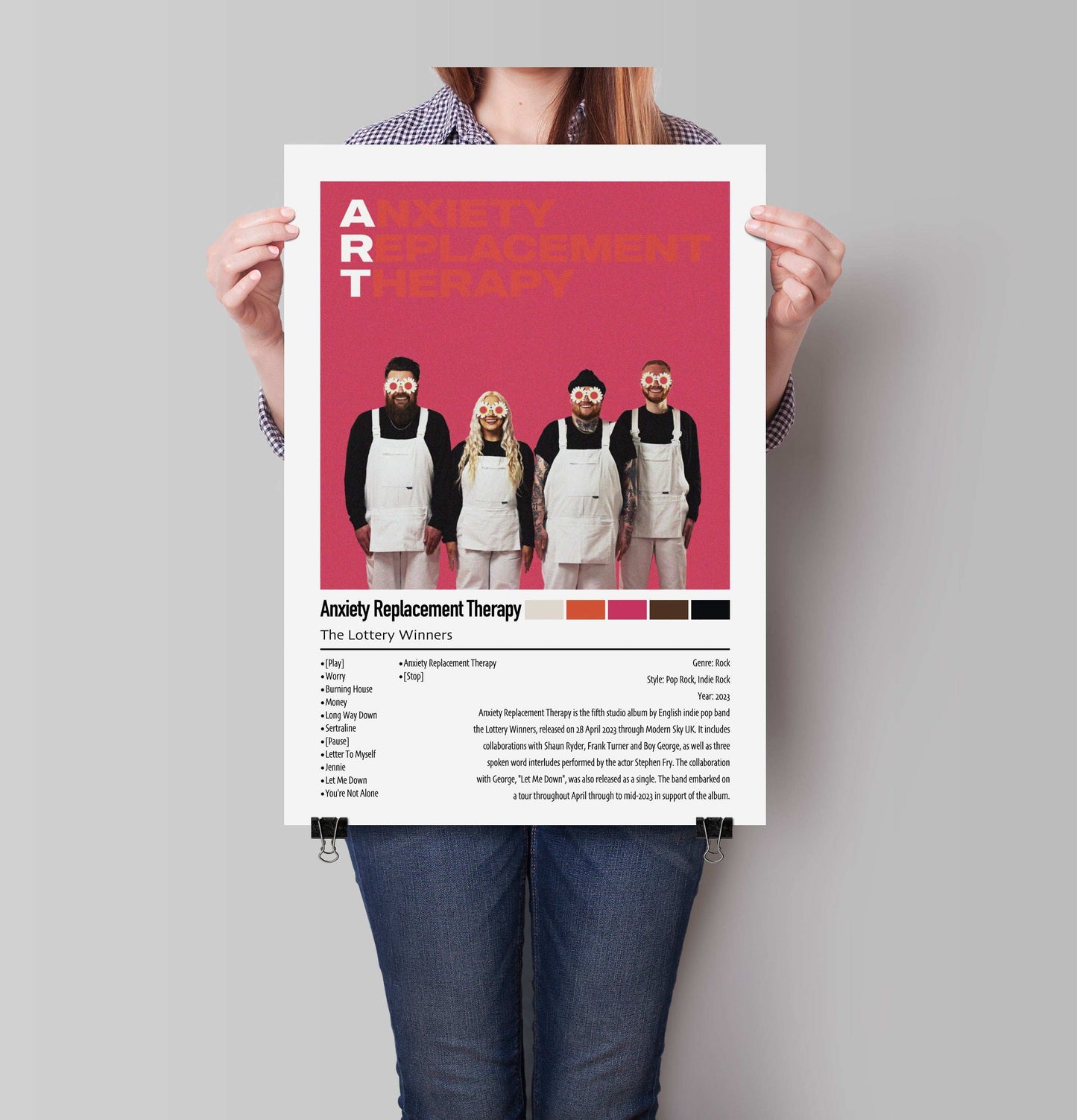 The Lottery Winners | Anxiety Replacement Therapy | Custom Album Cover Poster Print