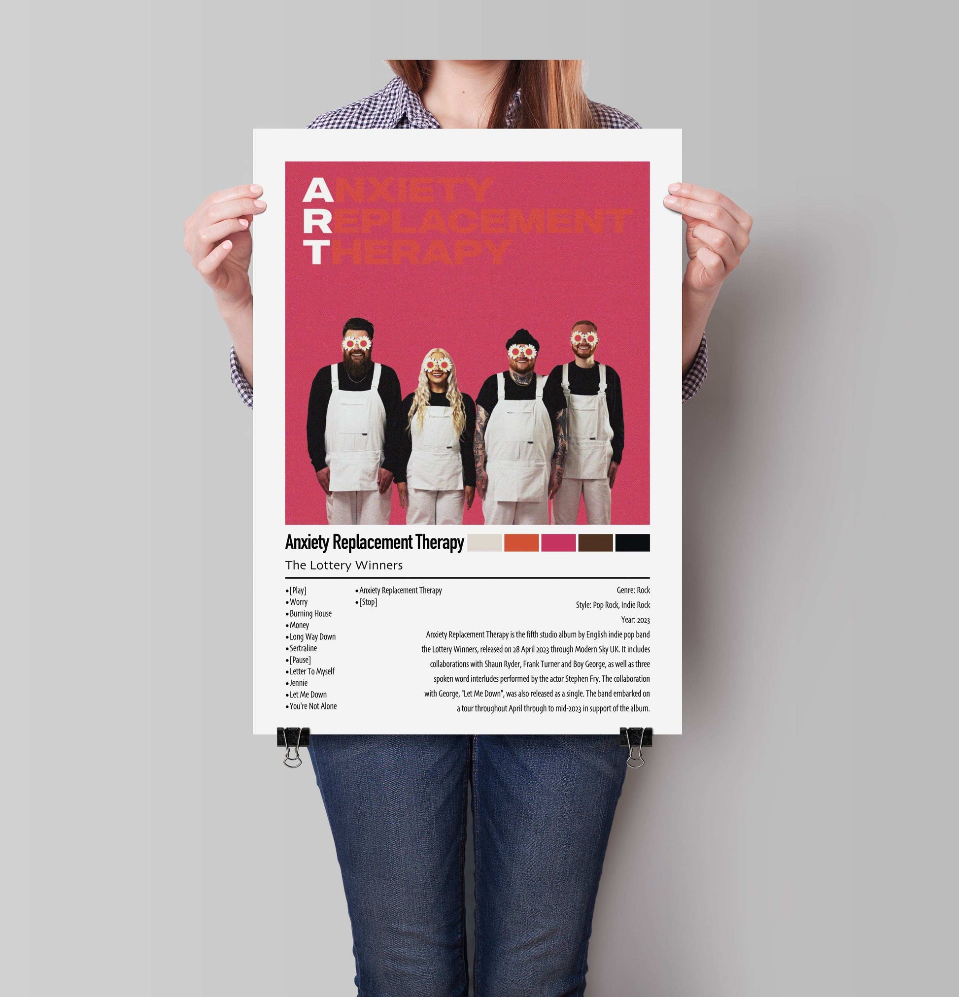 The Lottery Winners | Anxiety Replacement Therapy | Custom Album Cover Poster Print