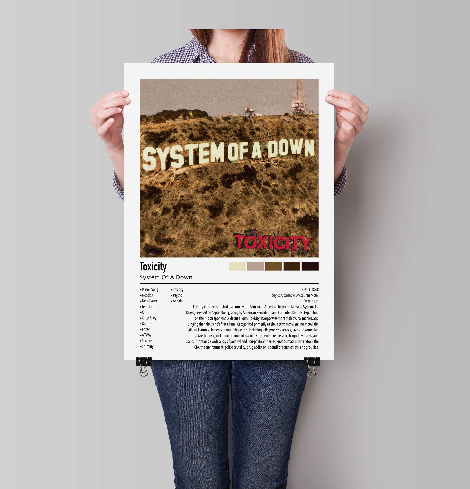 System Of A Down | Toxicity | Custom Album Cover Poster Print