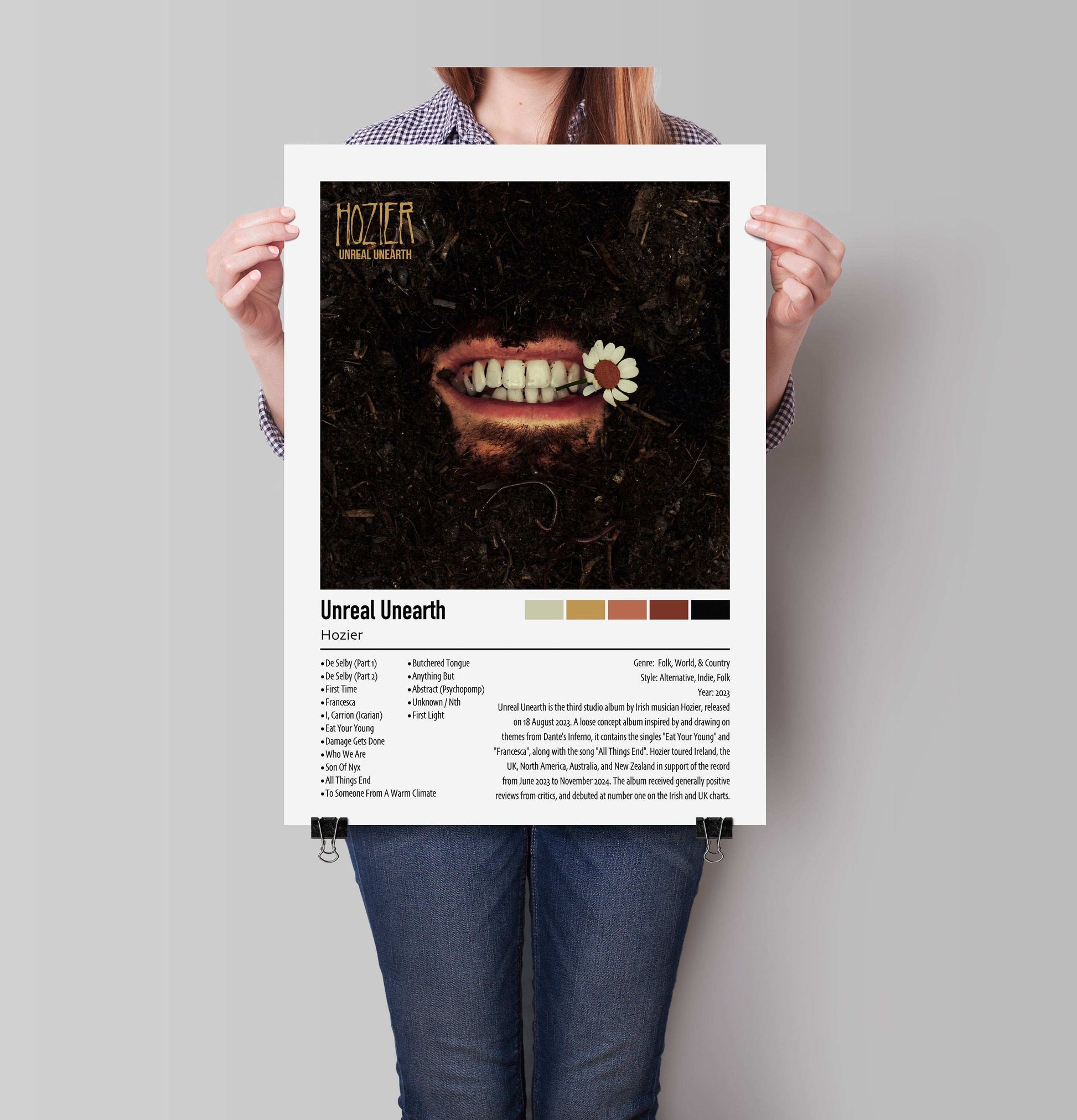 Hozier | Unreal Unearth | Custom Album Cover Poster Print