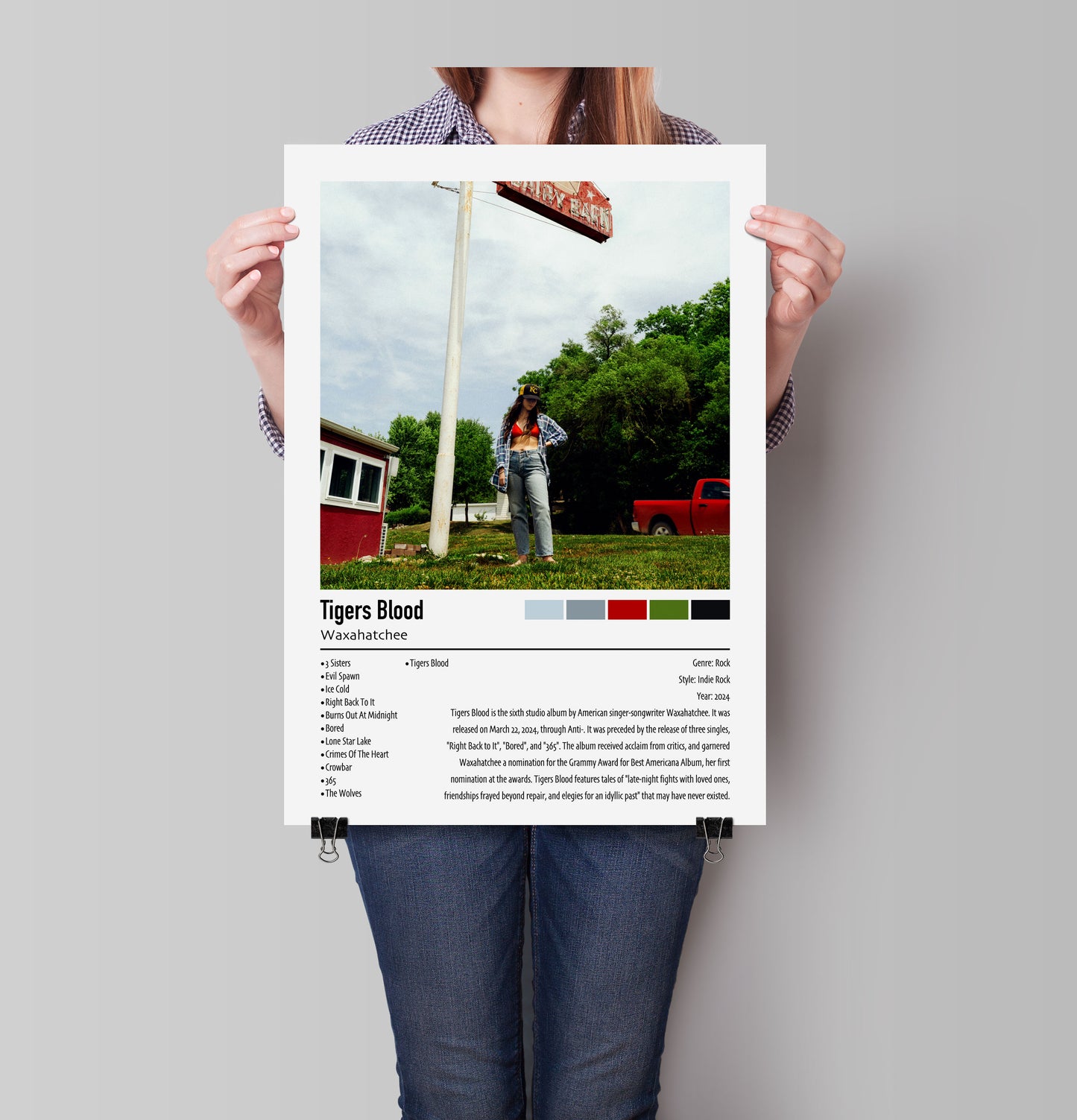 Waxahatchee | Tigers Blood | Custom Album Cover Poster Print