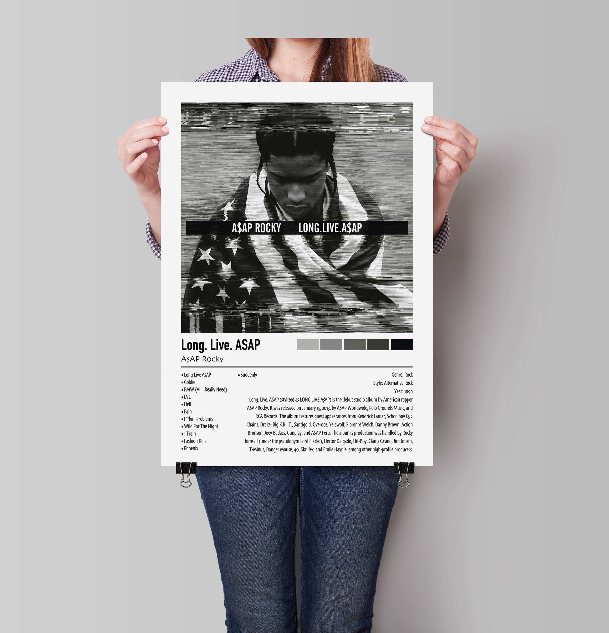 A$AP Rocky | Long. Live. ASAP | Custom Album Cover Poster Print