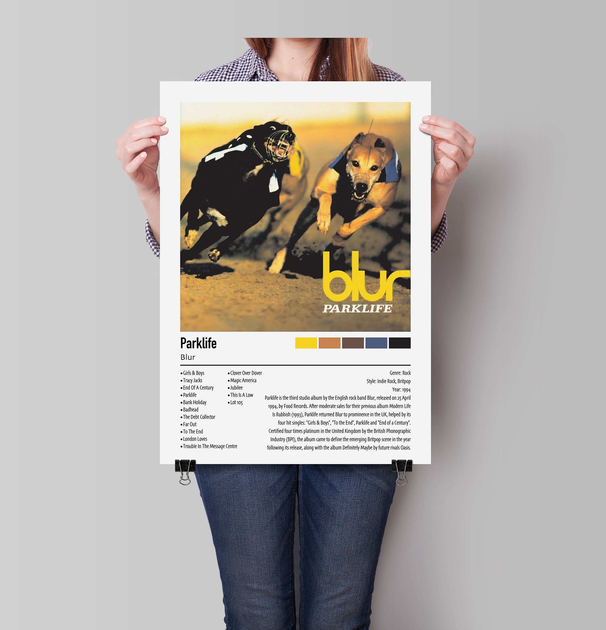 Blur | Parklife | Custom Album Cover Poster Print