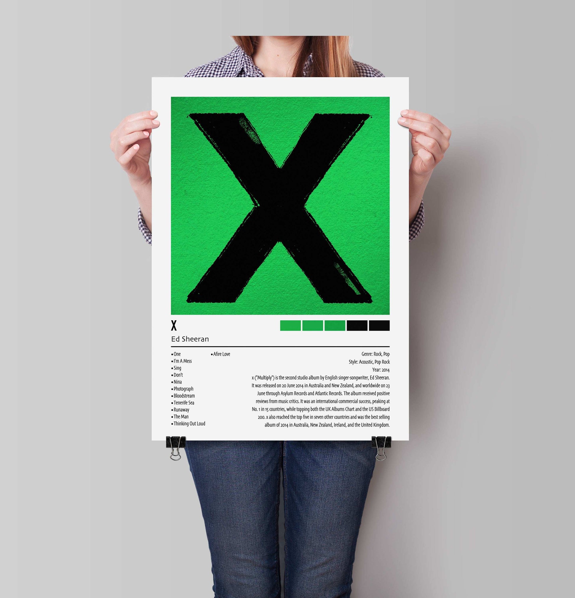 Ed Sheeran | Multiply | Custom Album Cover Poster Print