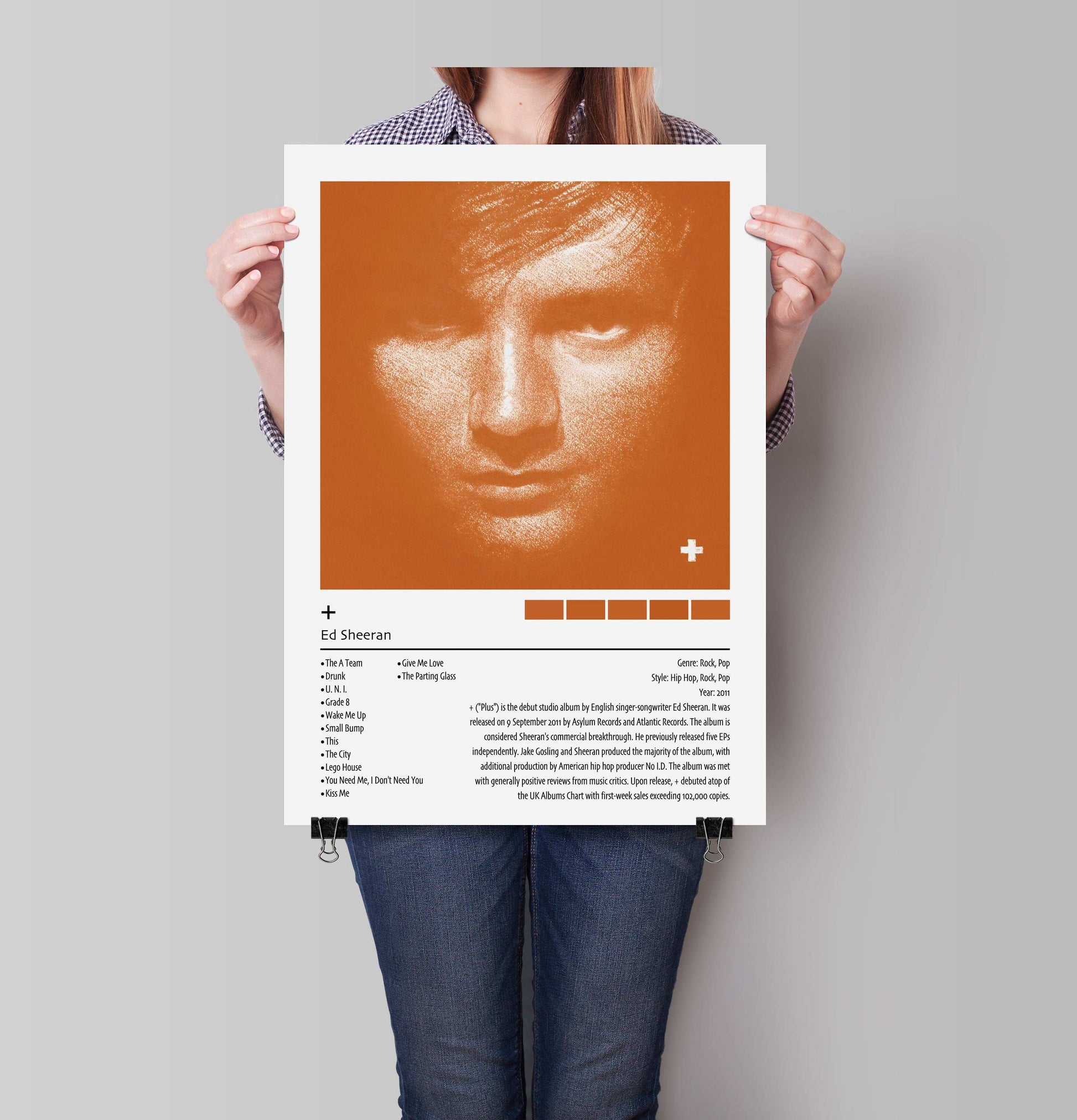Ed Sheeran | Plus | Custom Album Cover Poster Print