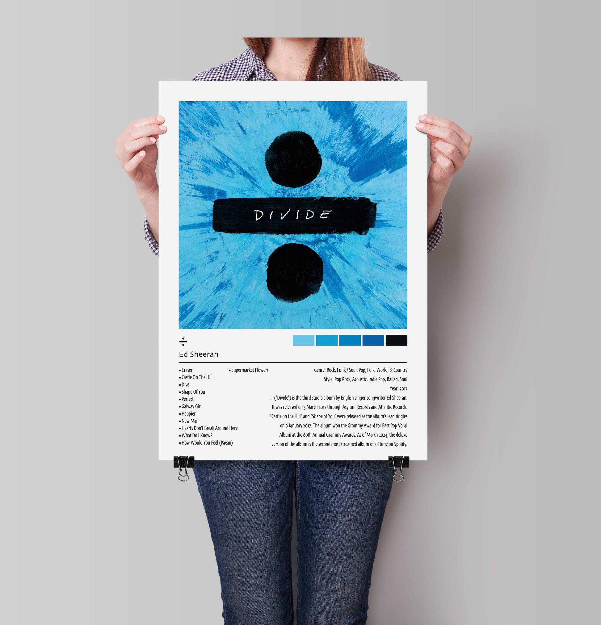 Ed Sheeran | Divide | Custom Album Cover Poster Print