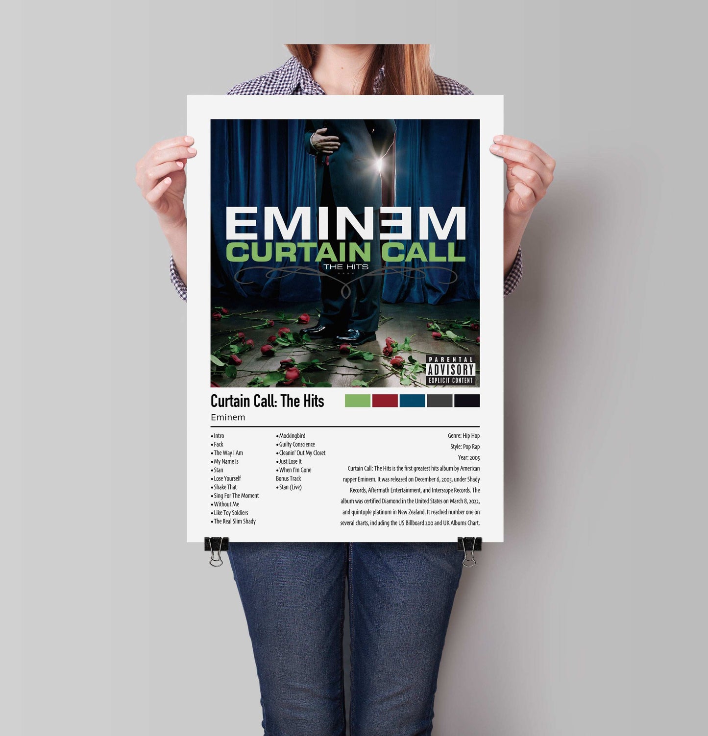 Eminem | Curtain Call: The Hits | Custom Album Cover Poster Print
