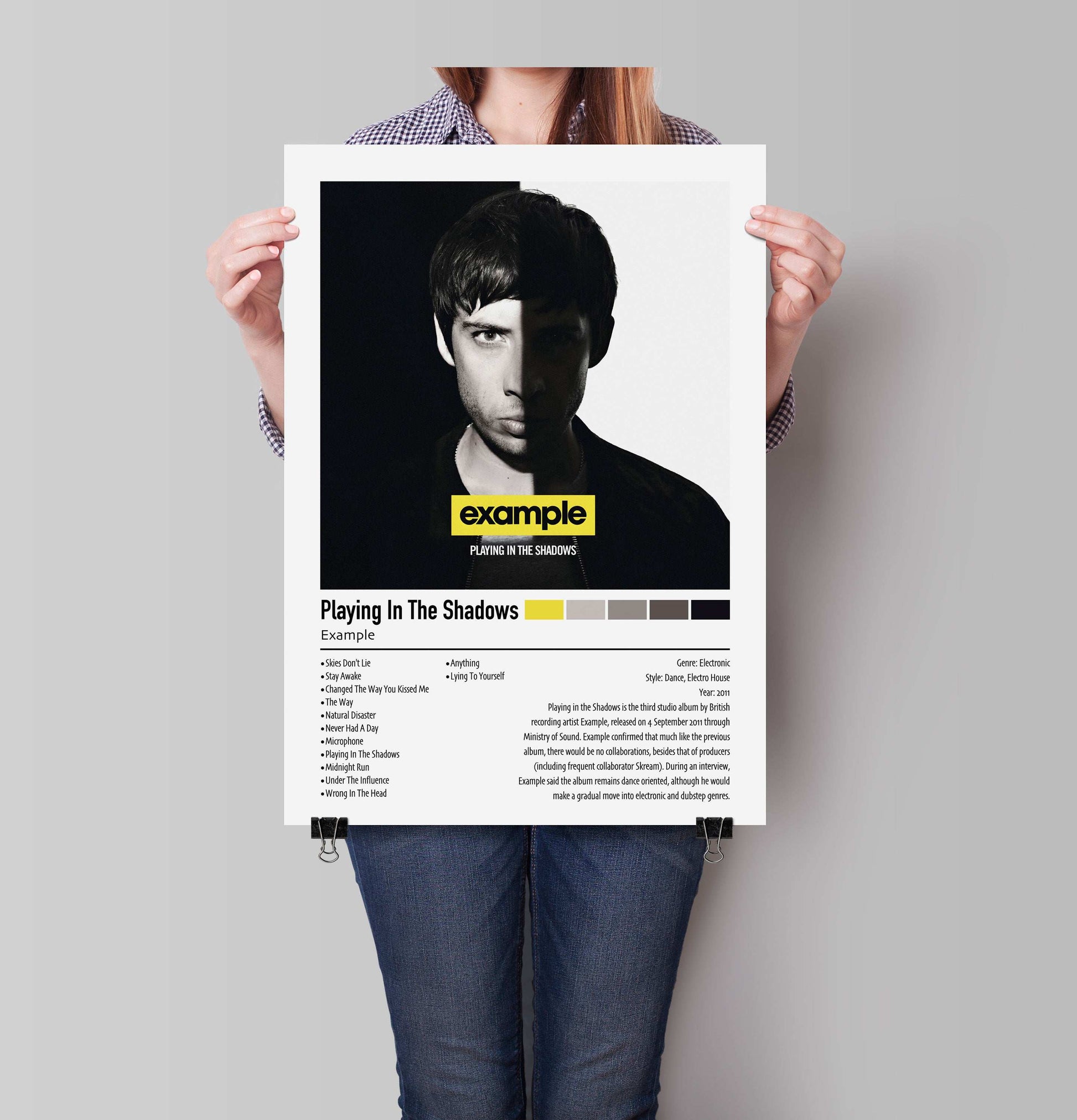 Example | Playing In The Shadows | Custom Album Cover Poster Print