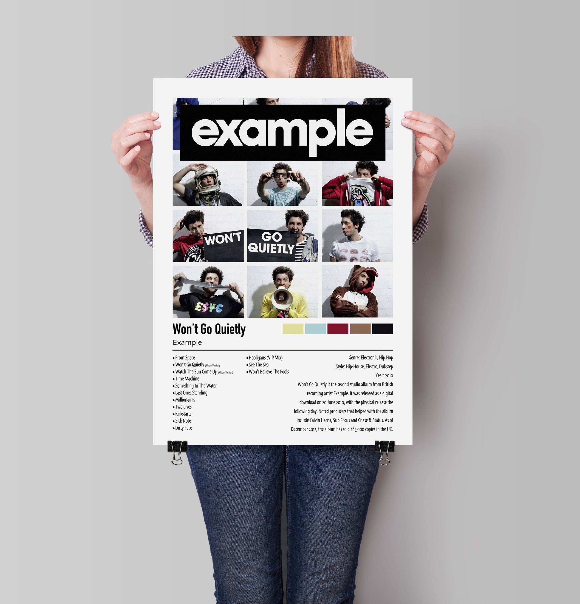 Example | Won't Go Quietly | Custom Album Cover Poster Print