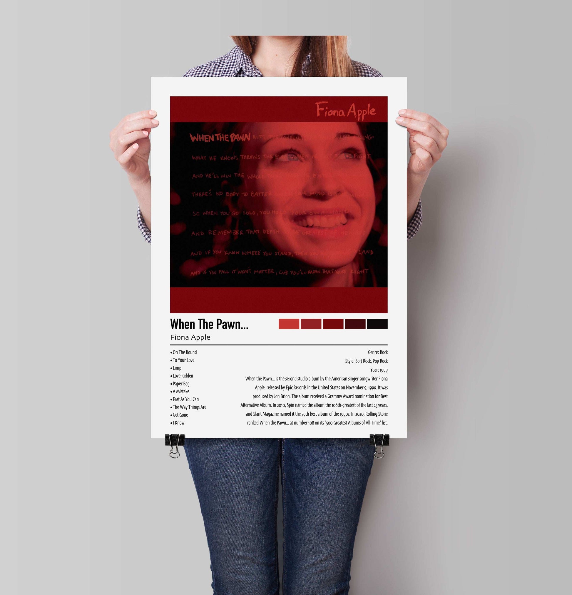 Fiona Apple | When The Pawn | Custom Album Cover Poster Print