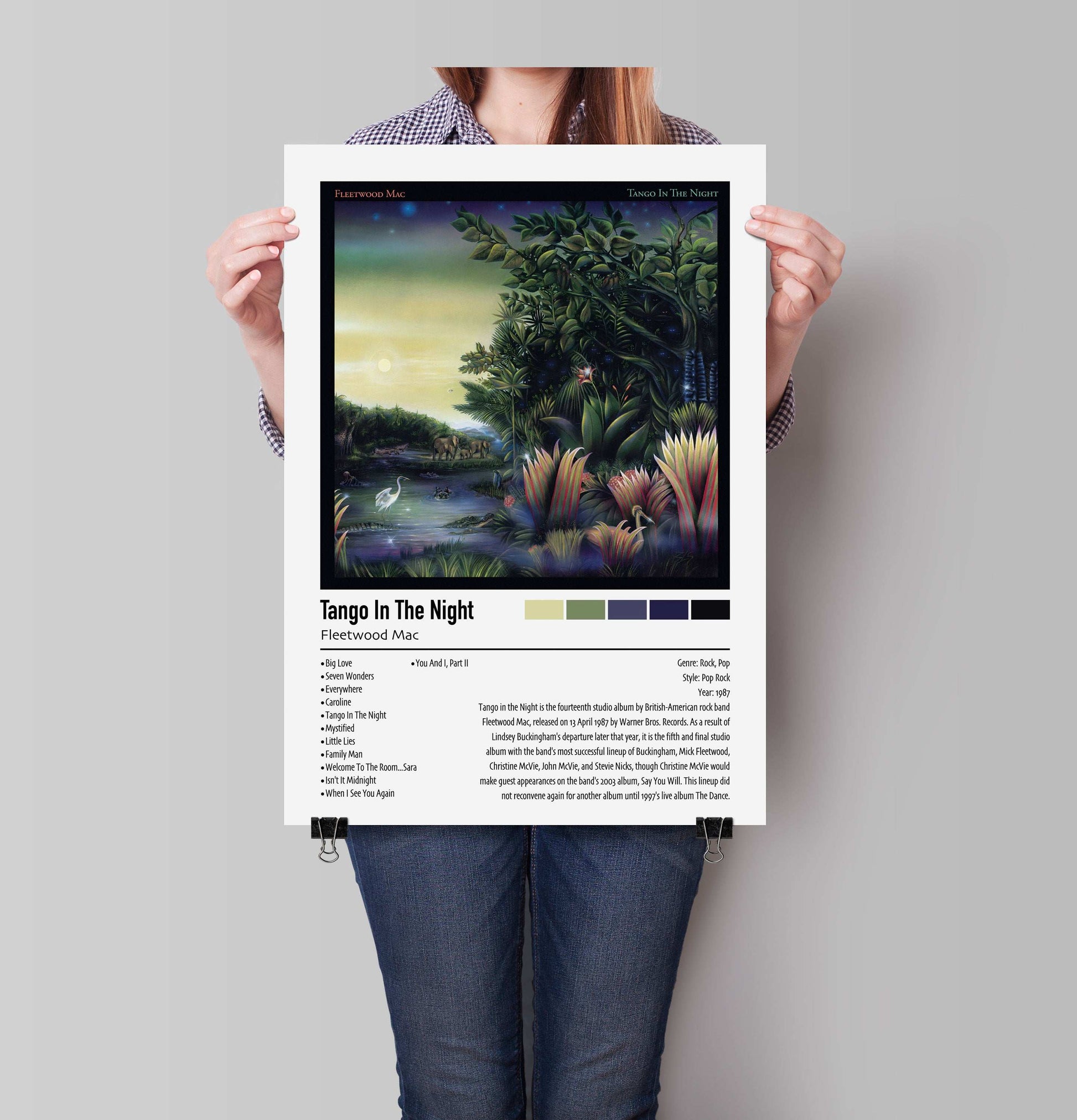 Fleetwood Mac | Tango In The Night | Custom Album Cover Poster Print