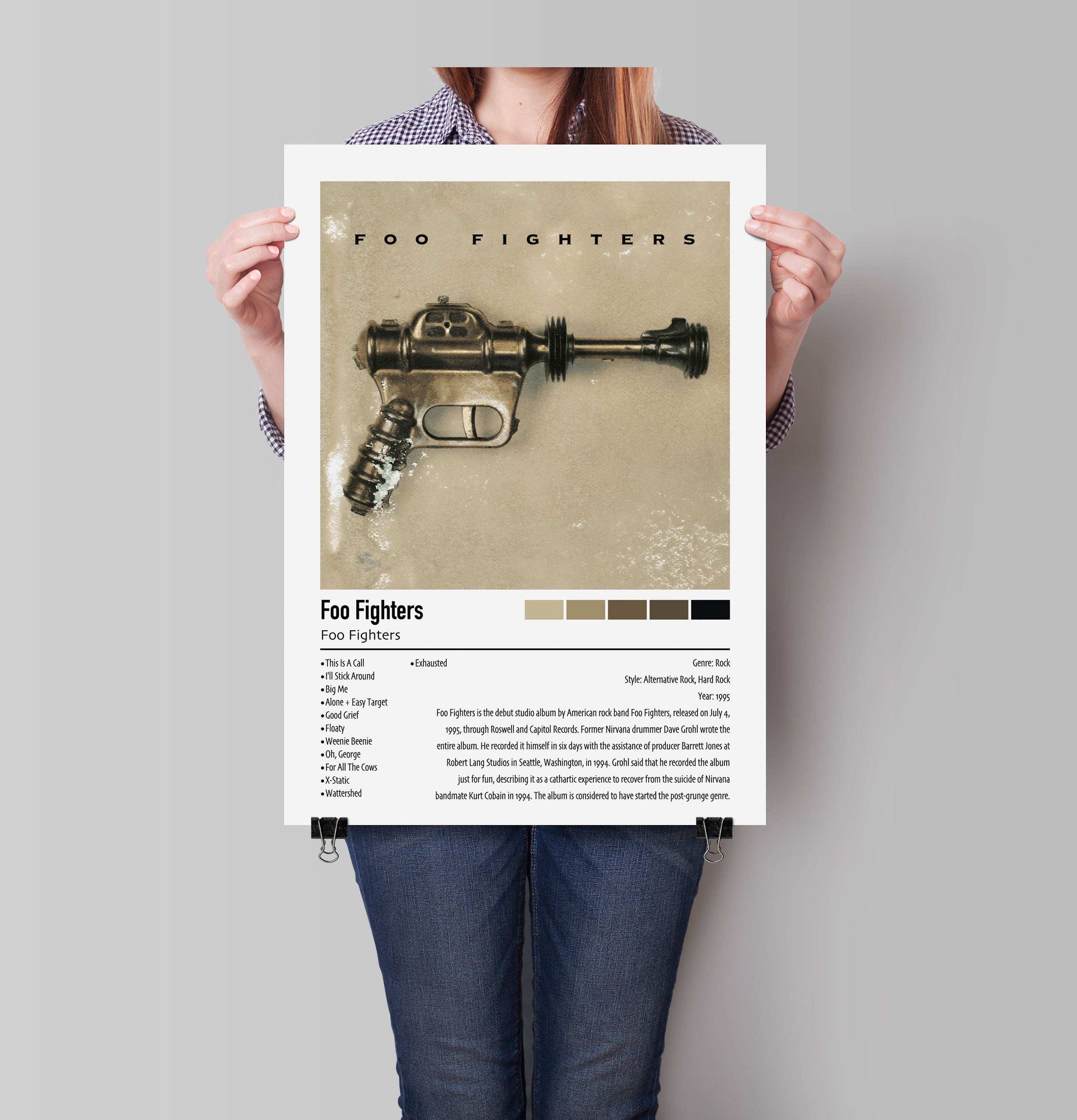 Foo Fighters | Foo Fighters | Custom Album Cover Poster Print