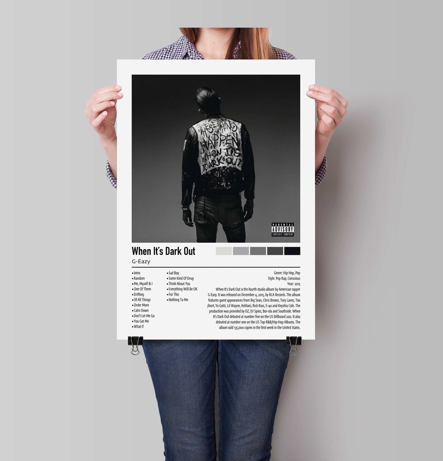 G-Eazy | When It's Dark Out | Custom Album Cover Poster Print