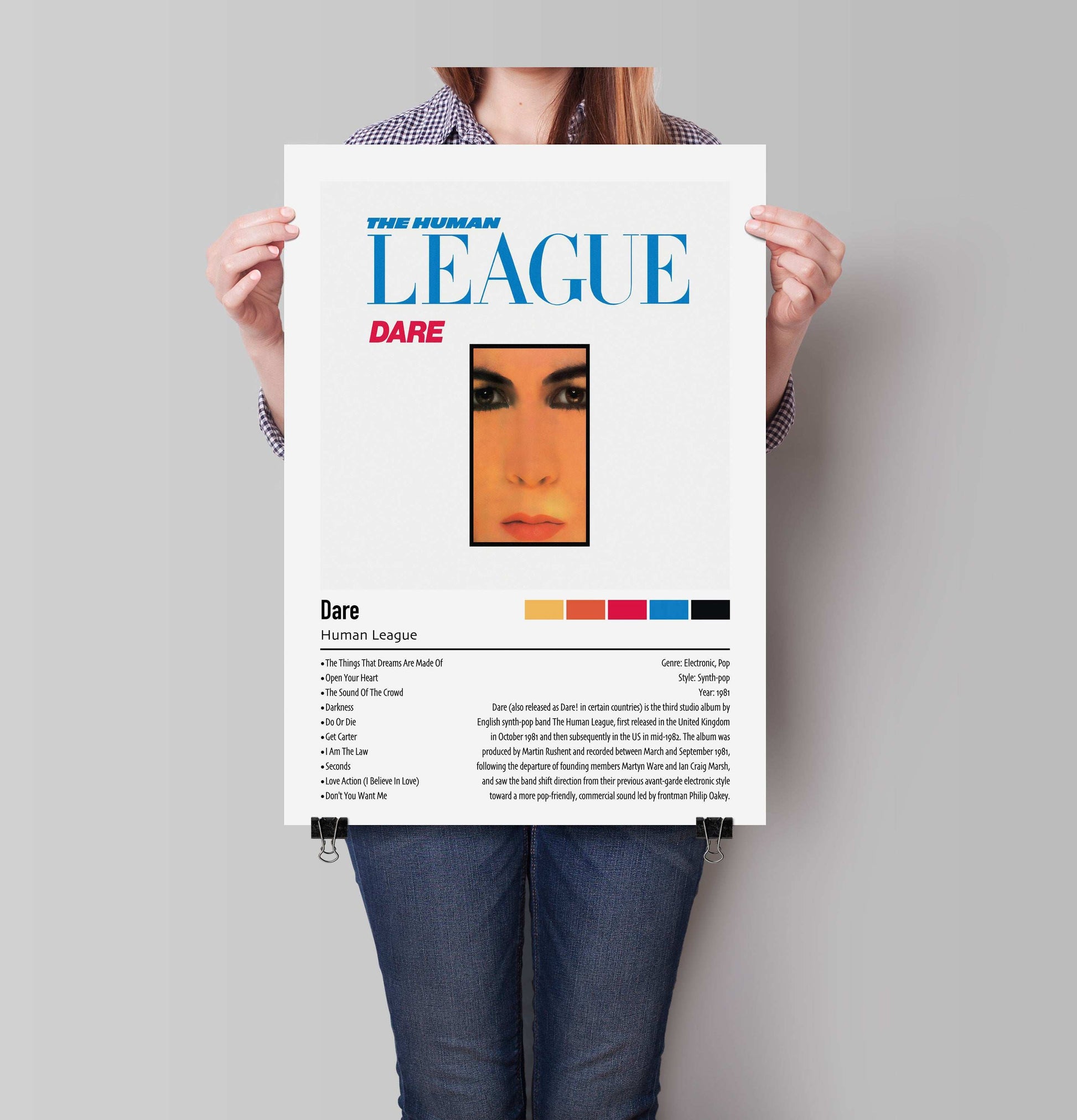 Human League | Dare | Custom Album Cover Poster Print