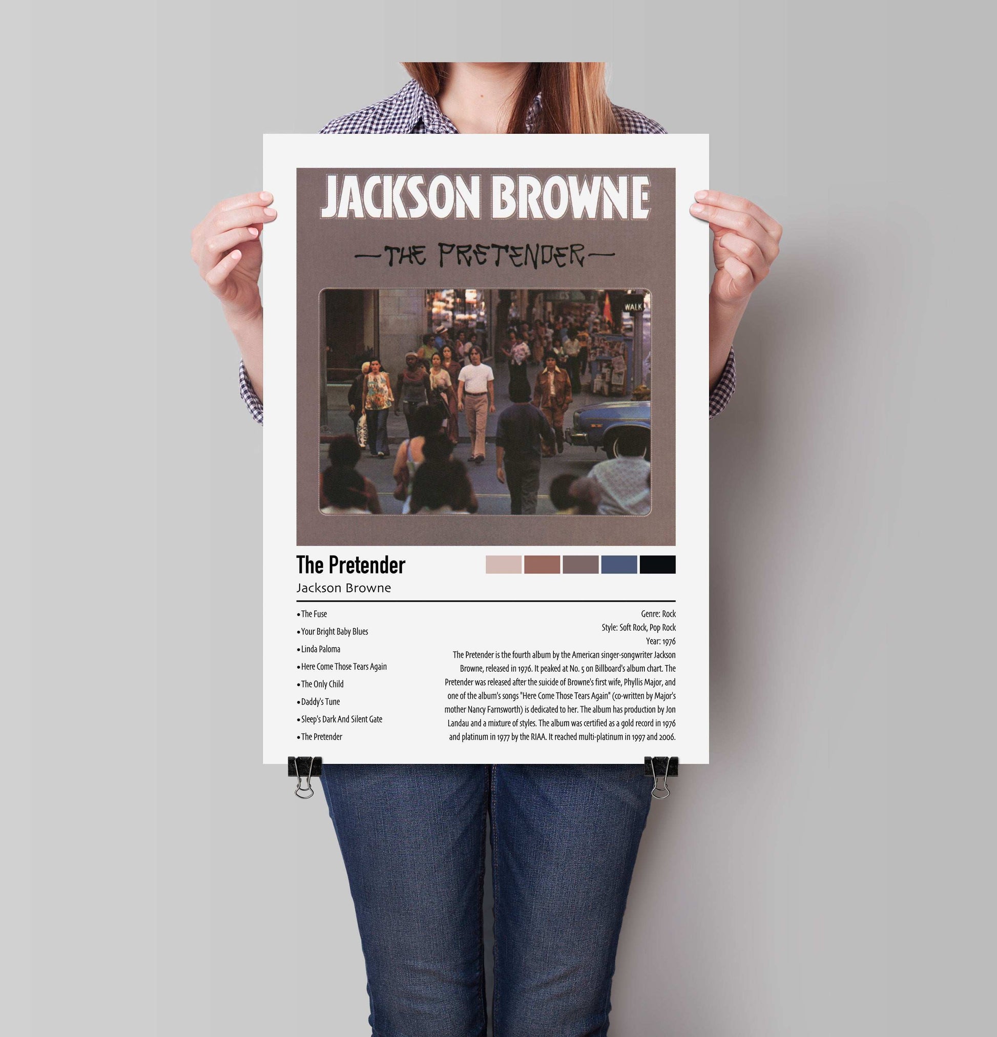 Jackson Browne | The Pretender | Custom Album Cover Poster Print