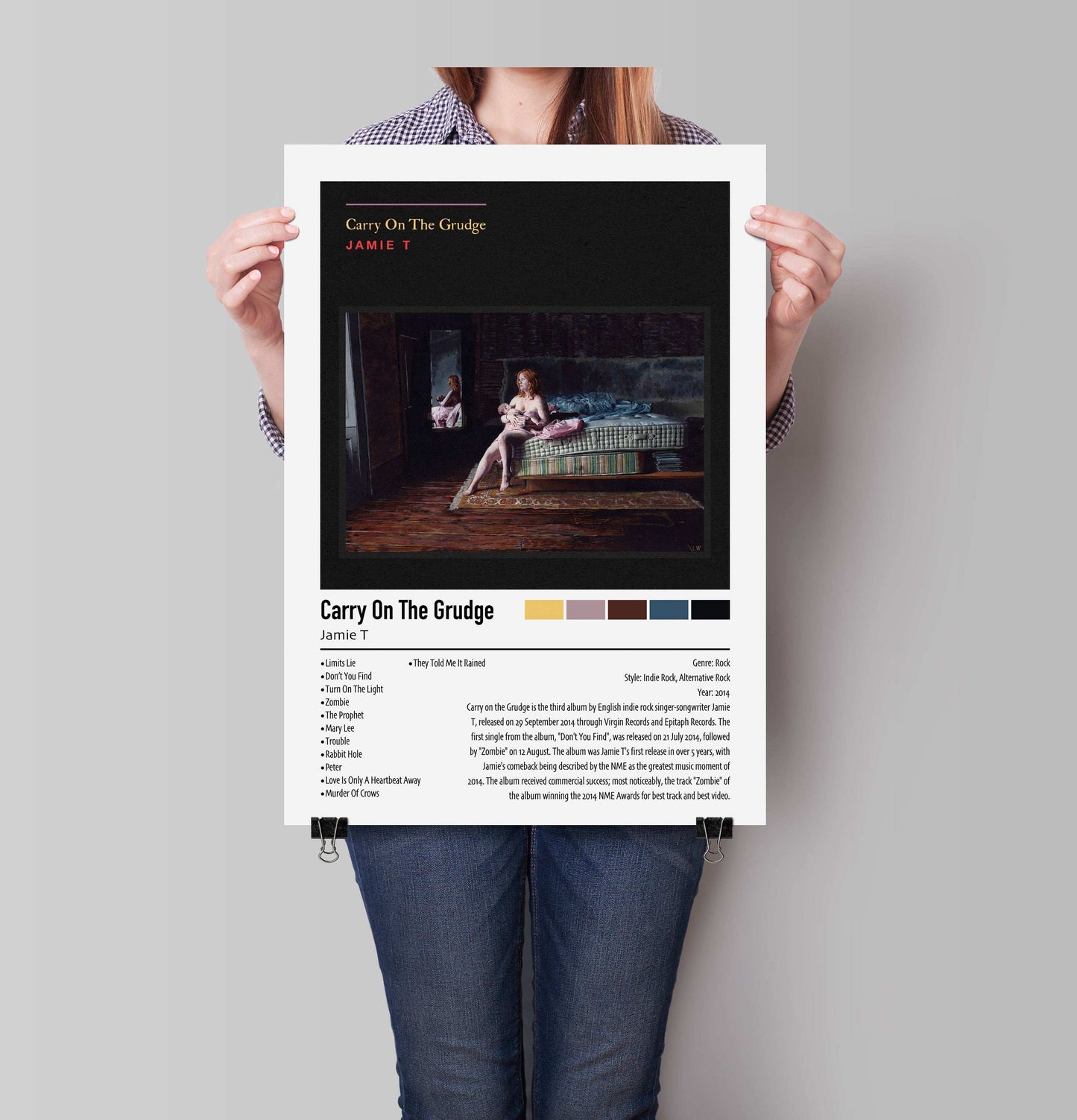 Jamie T | Carry On The Grudge | Custom Album Cover Poster Print