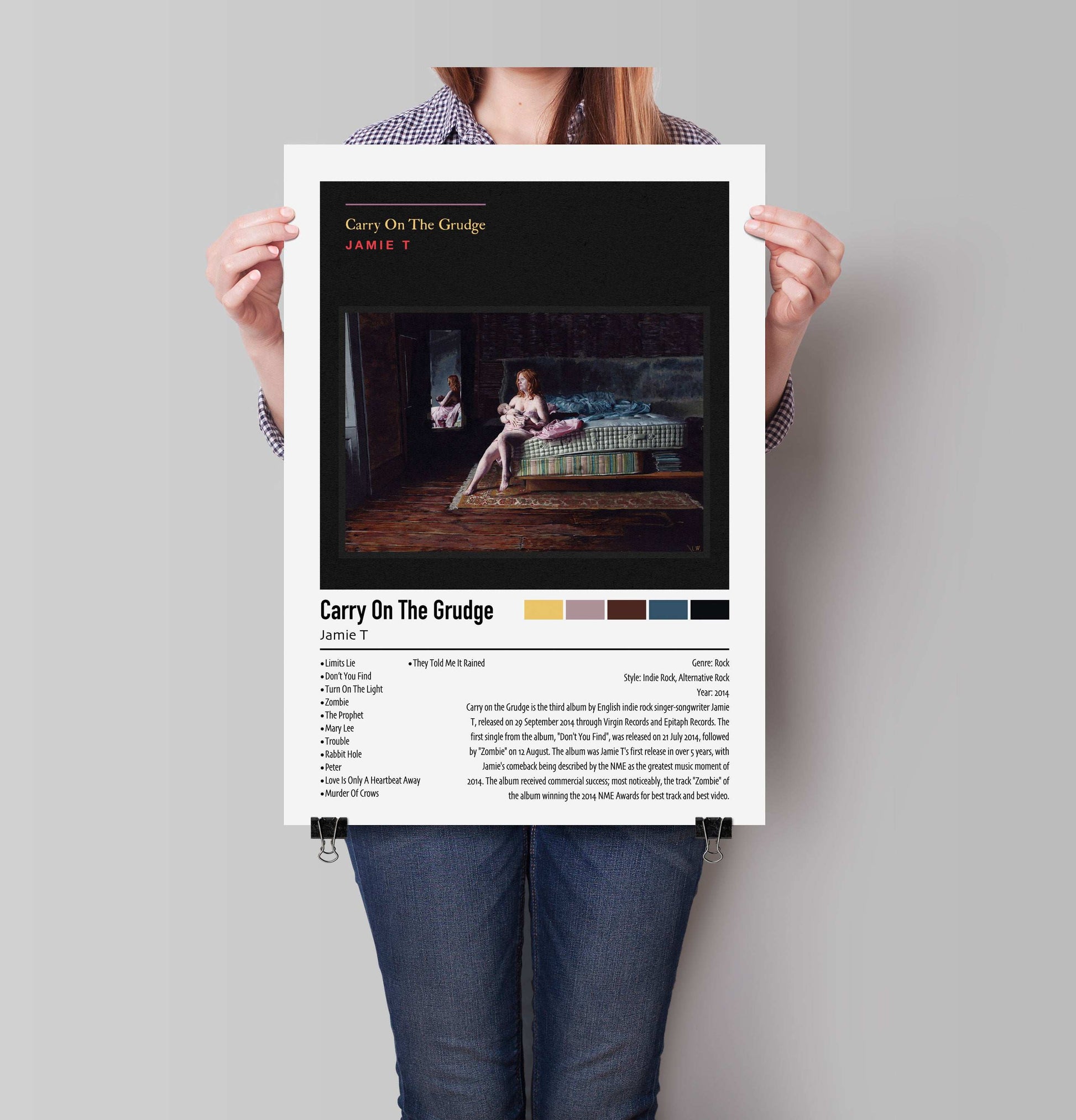 Jamie T | Carry On The Grudge | Custom Album Cover Poster Print