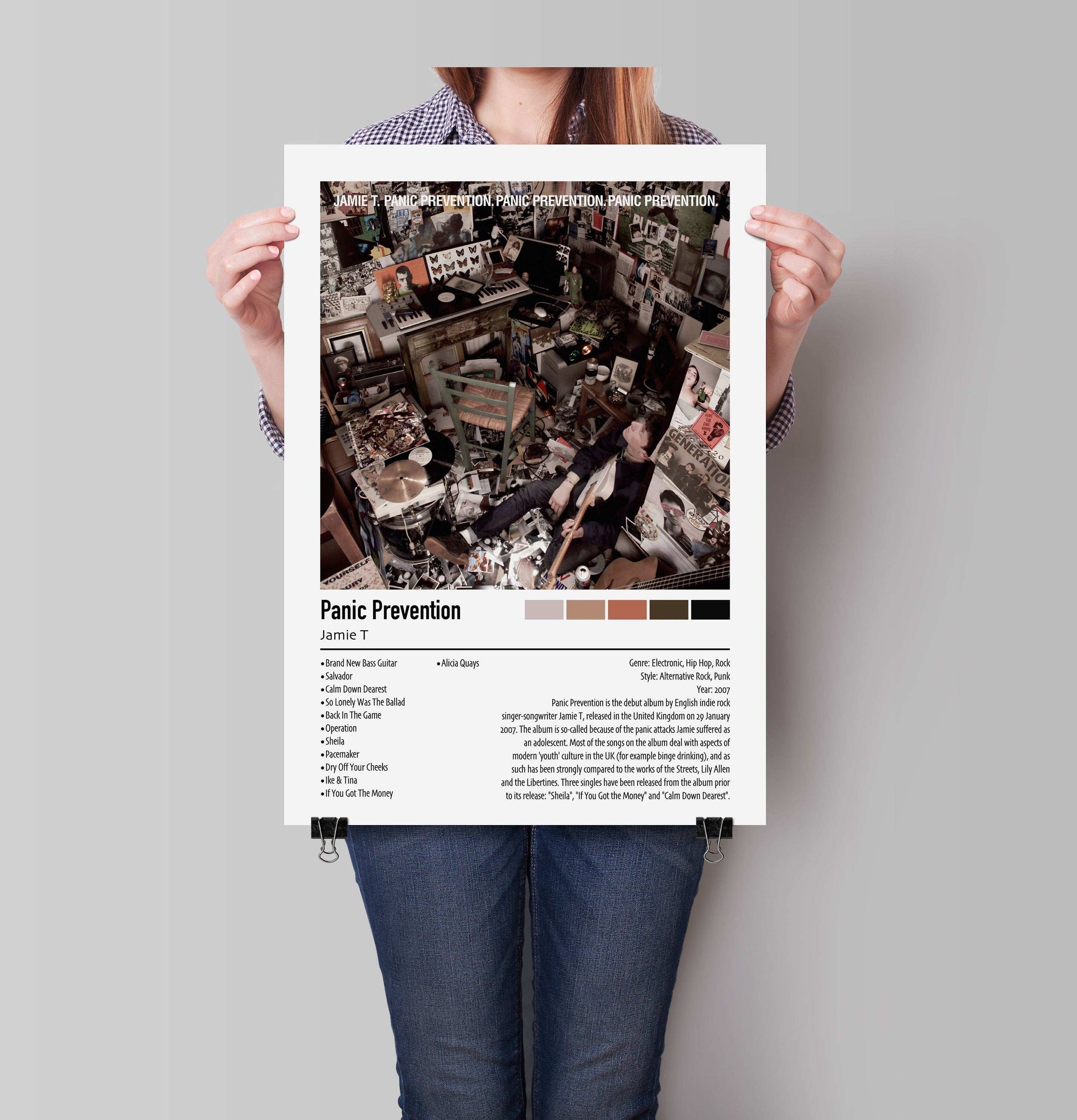 Jamie T | Panic Prevention | Custom Album Cover Poster Print