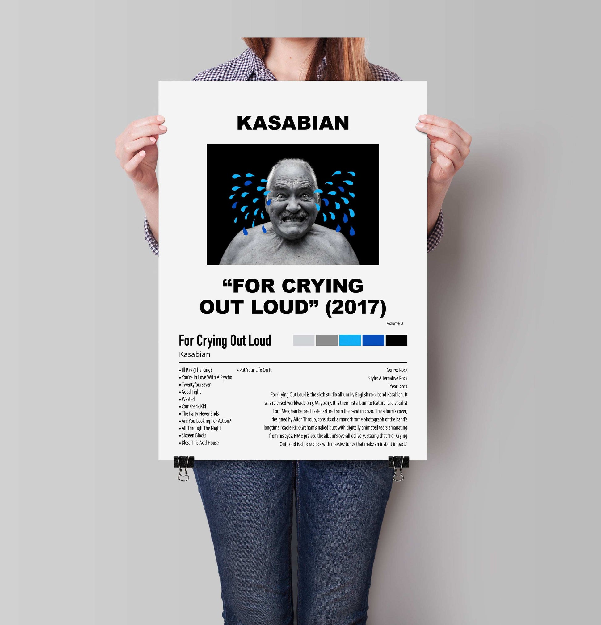 Kasabian | For Crying Out Loud | Custom Album Cover Poster Print