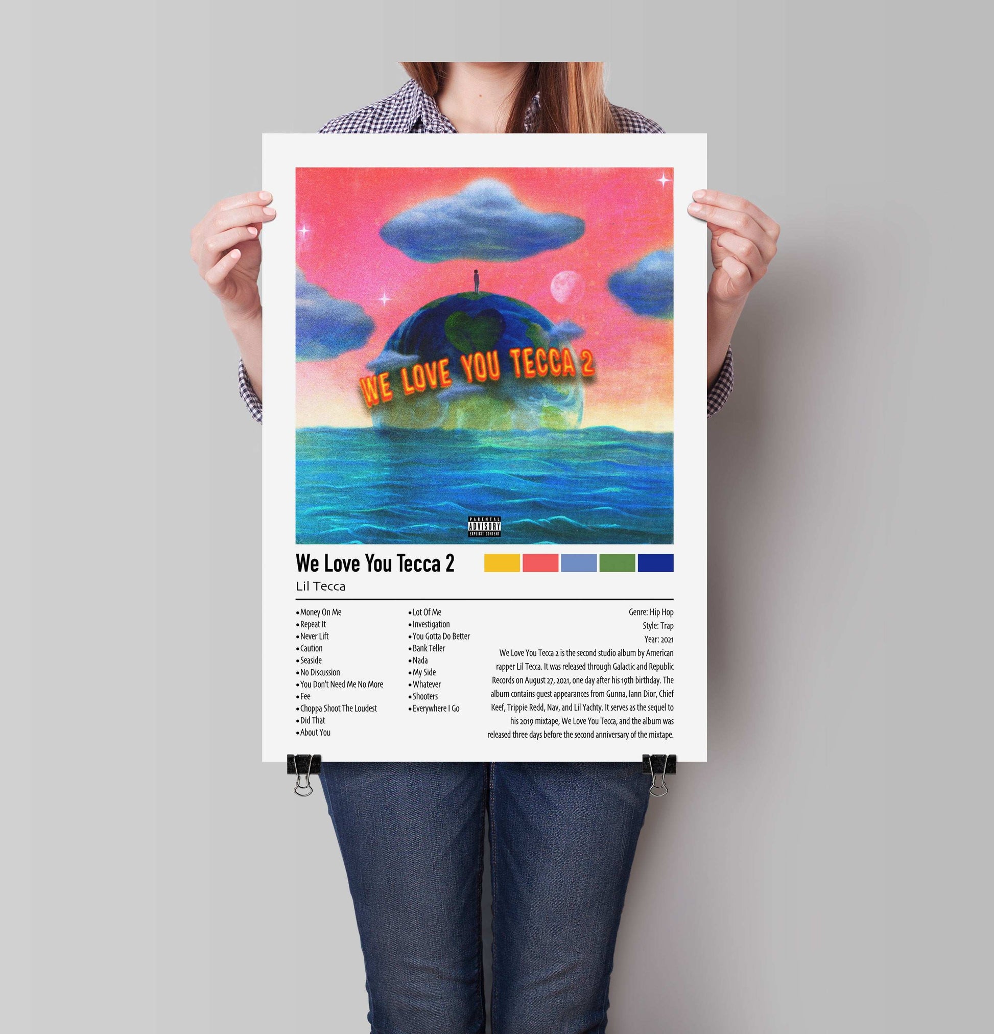 Lil Tecca | We Love You Tecca 2 | Custom Album Cover Poster Print