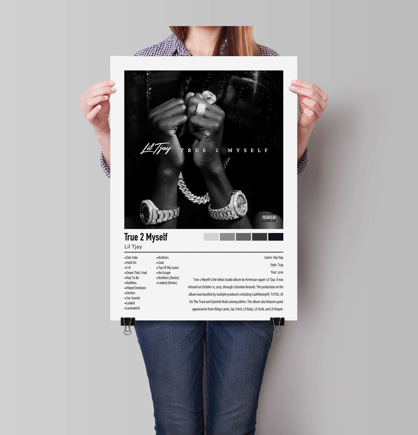 Lil Tjay | True 2 Myself | Custom Album Cover Poster Print