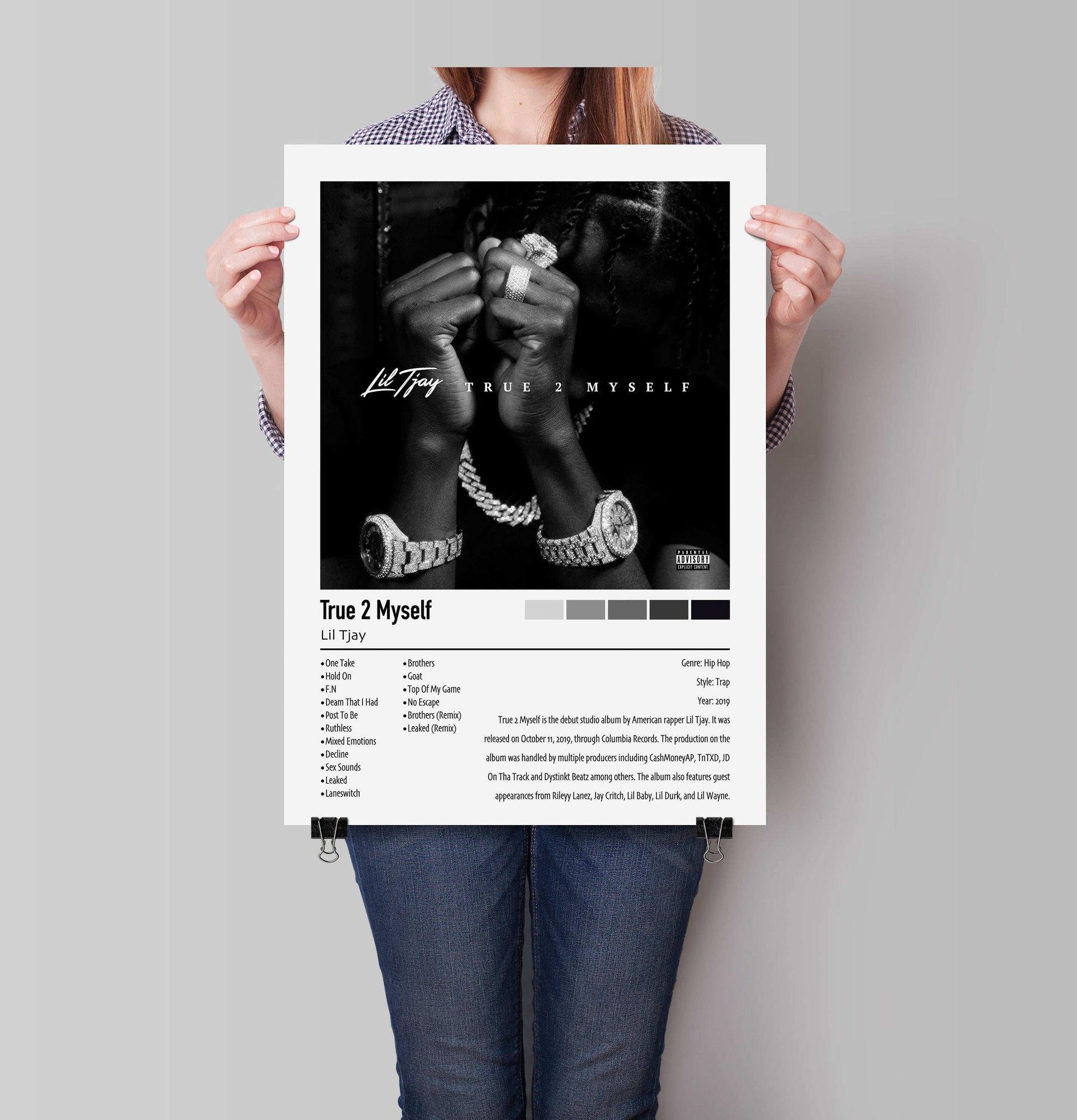 Lil Tjay | True 2 Myself | Custom Album Cover Poster Print