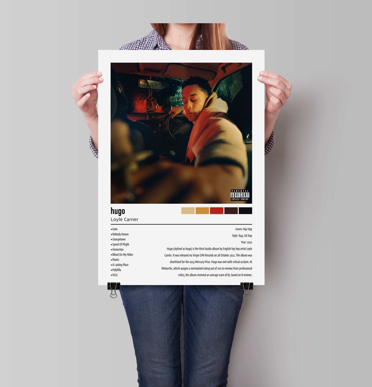 Loyle Carner | hugo | Custom Album Cover Poster Print
