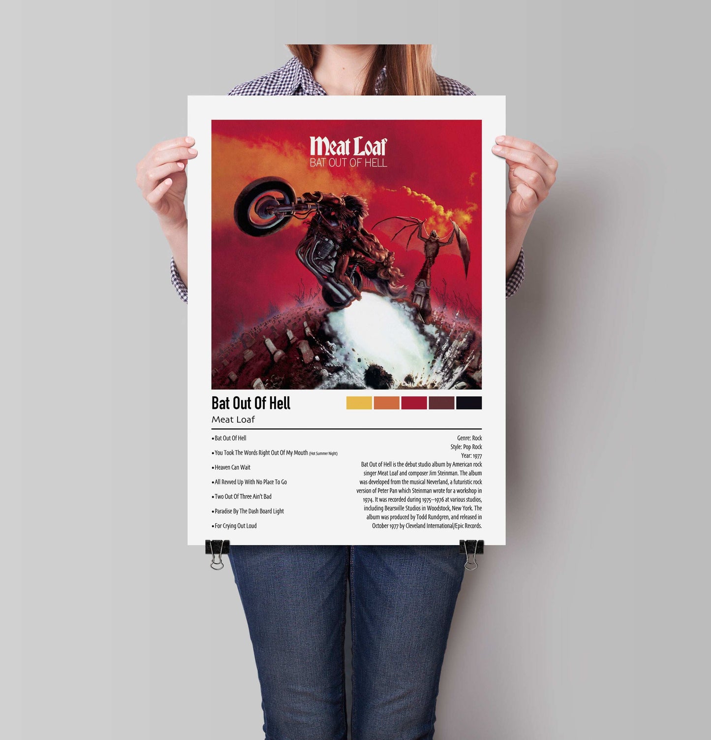 Meat Loaf | Bat Out of Hell | Custom Album Cover Poster Print