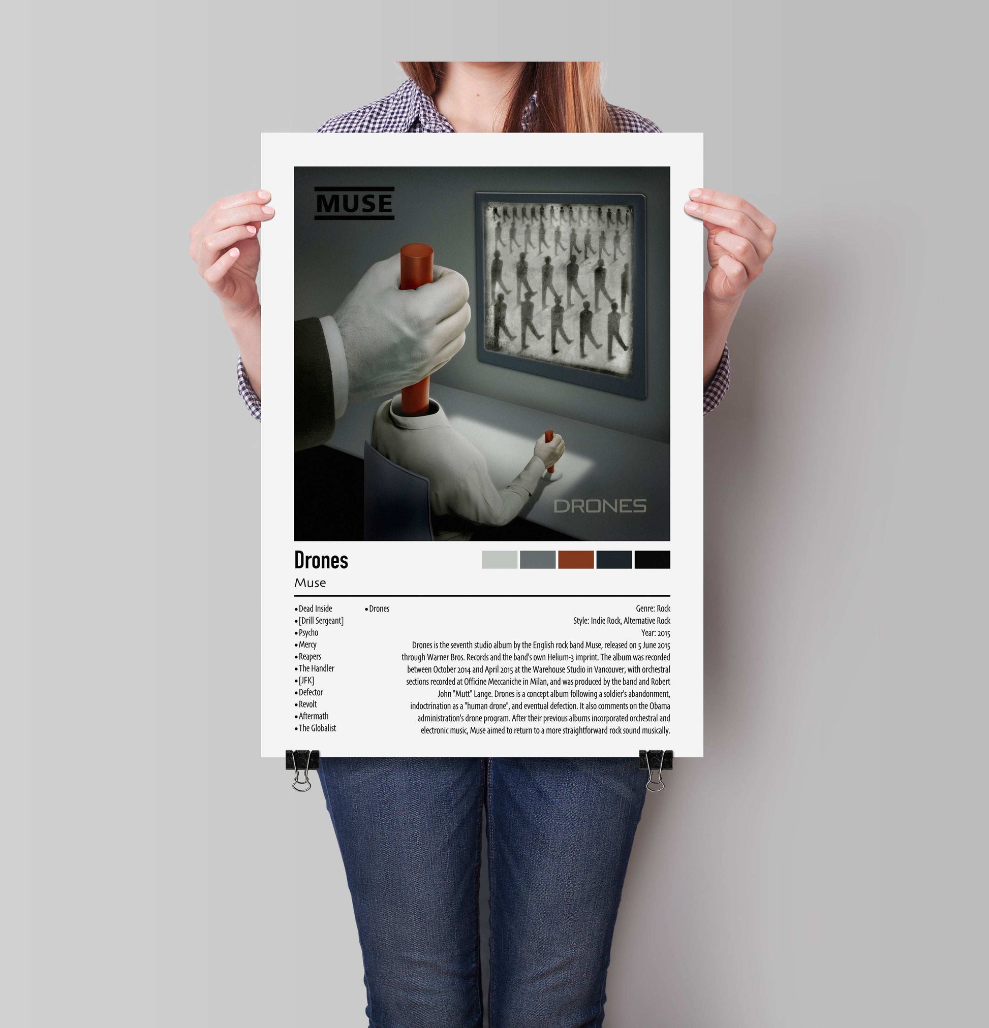 Muse | Drones | Custom Album Cover Poster Print