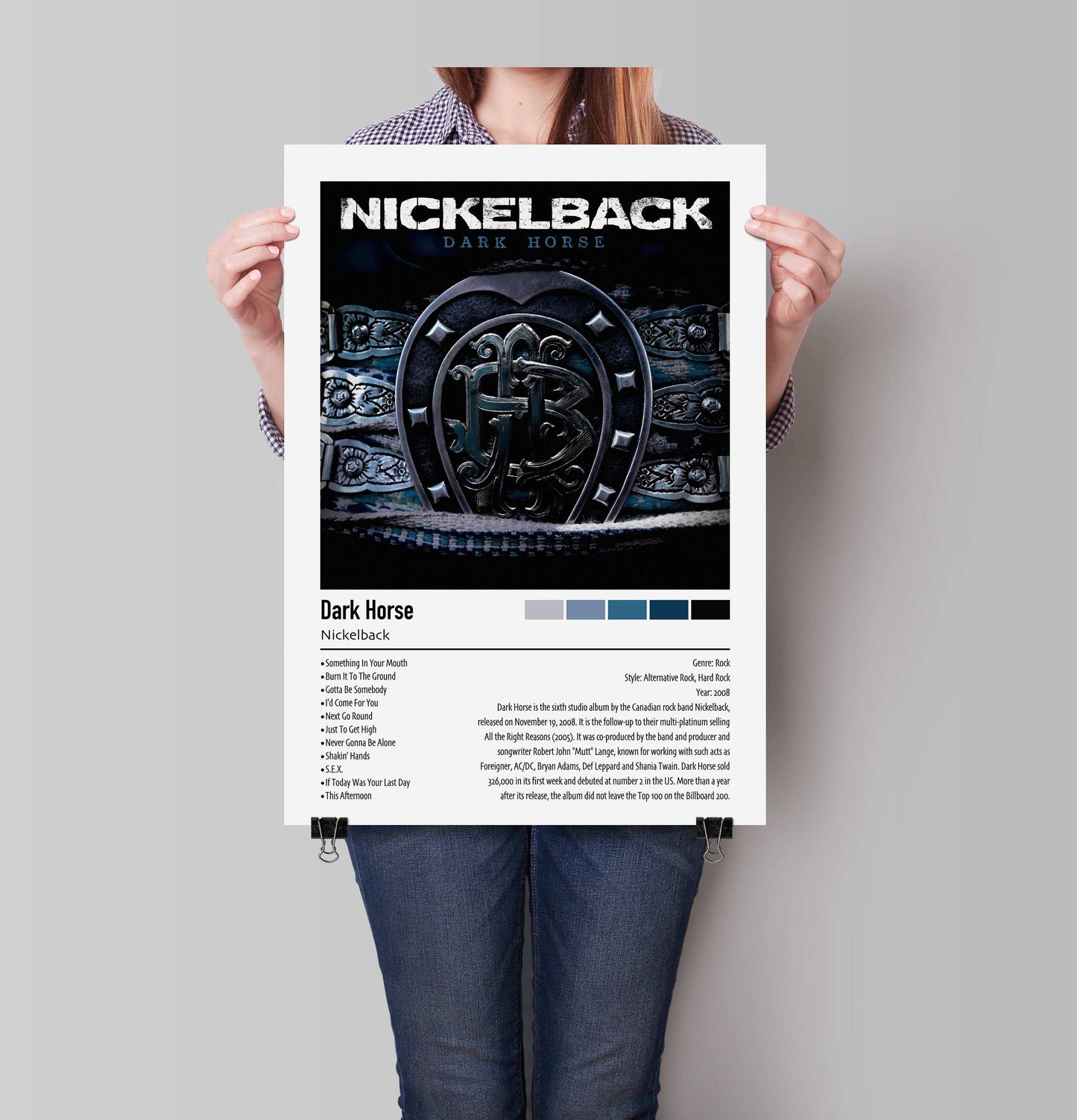 Nickelback | Dark Horse | Custom Album Cover Poster Print