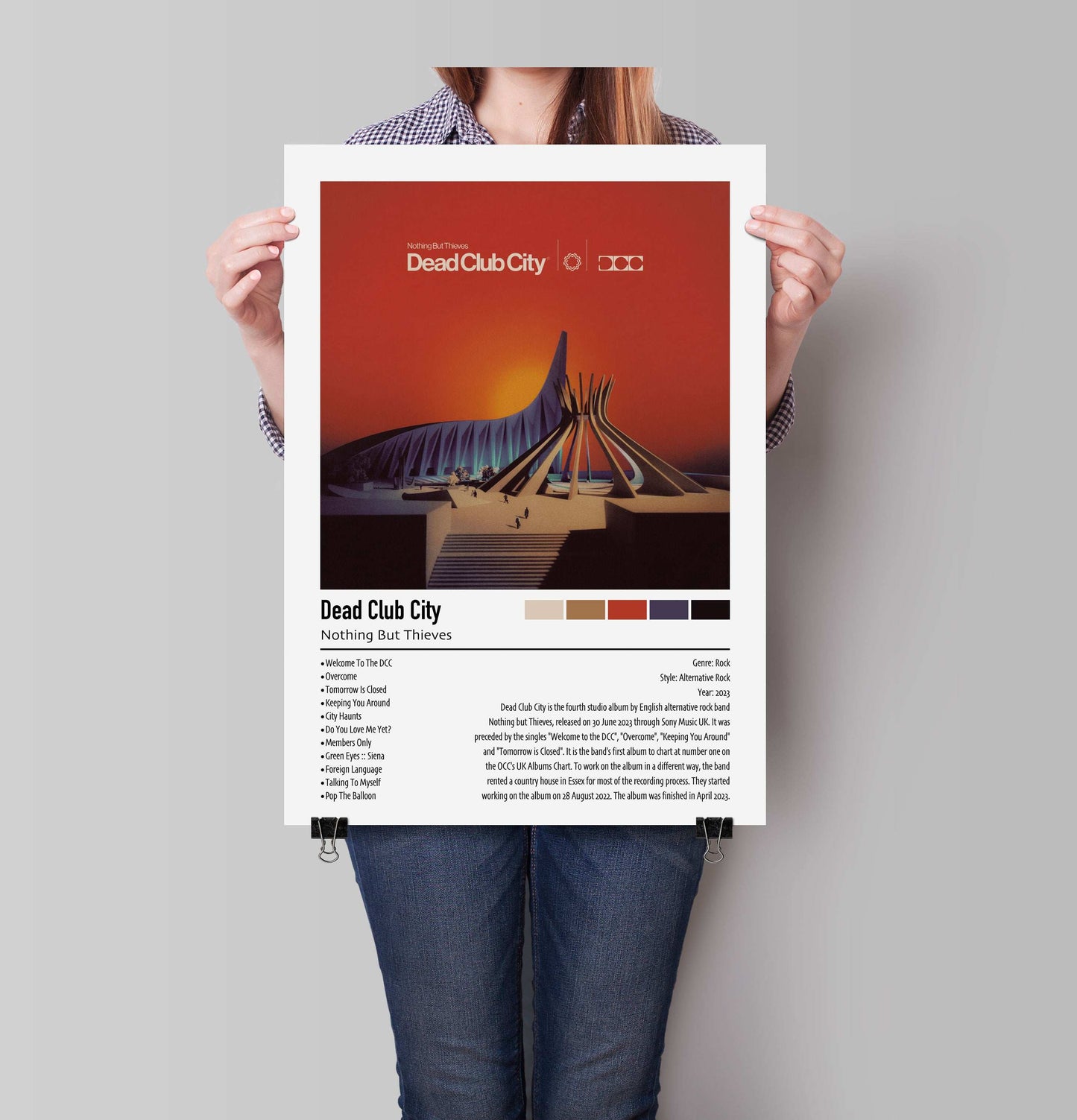 Nothing But Thieves | Dead Club City | Custom Album Cover Poster Print