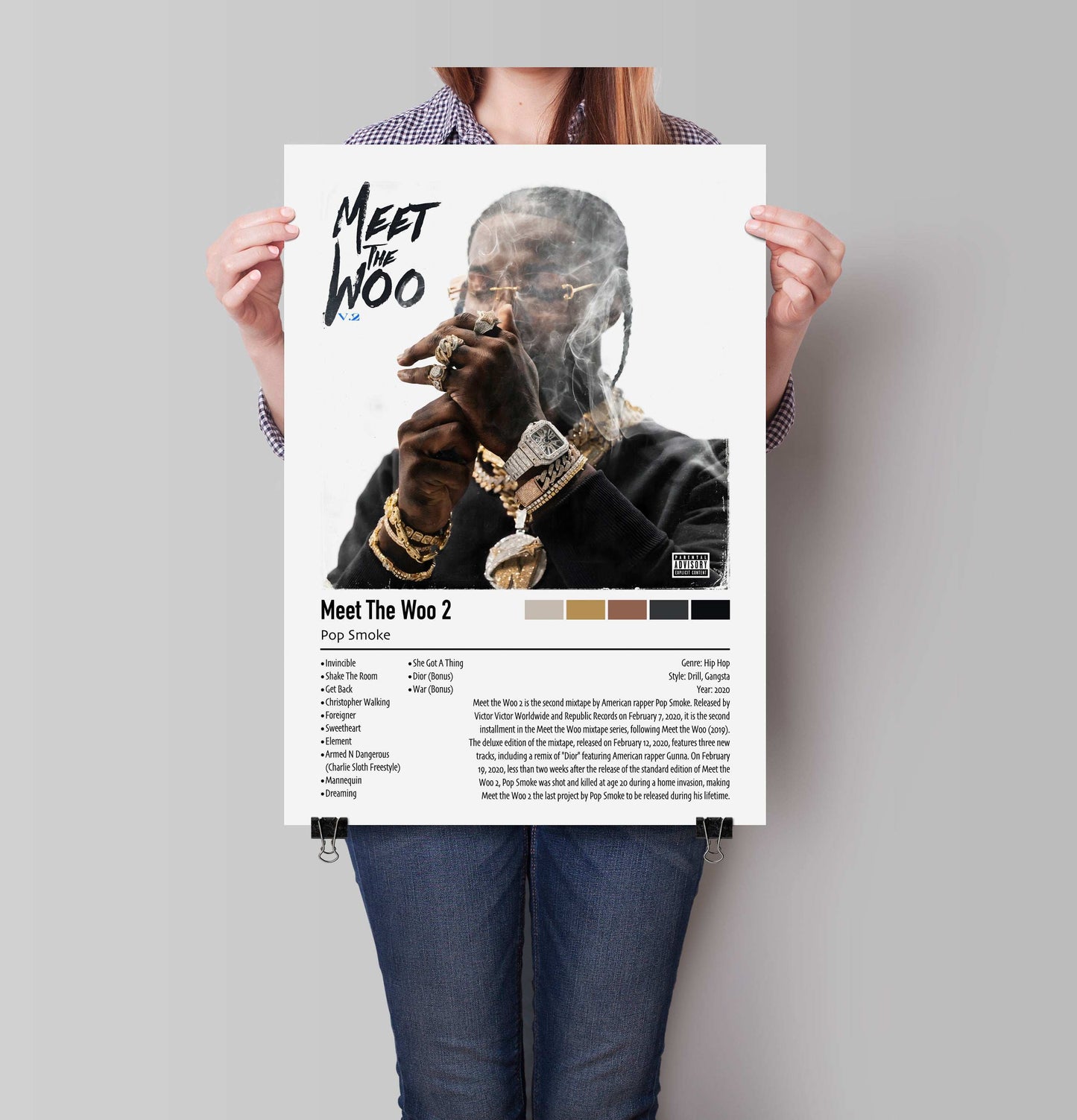 Pop Smoke | Meet The Woo 2 | Custom Album Cover Poster Print