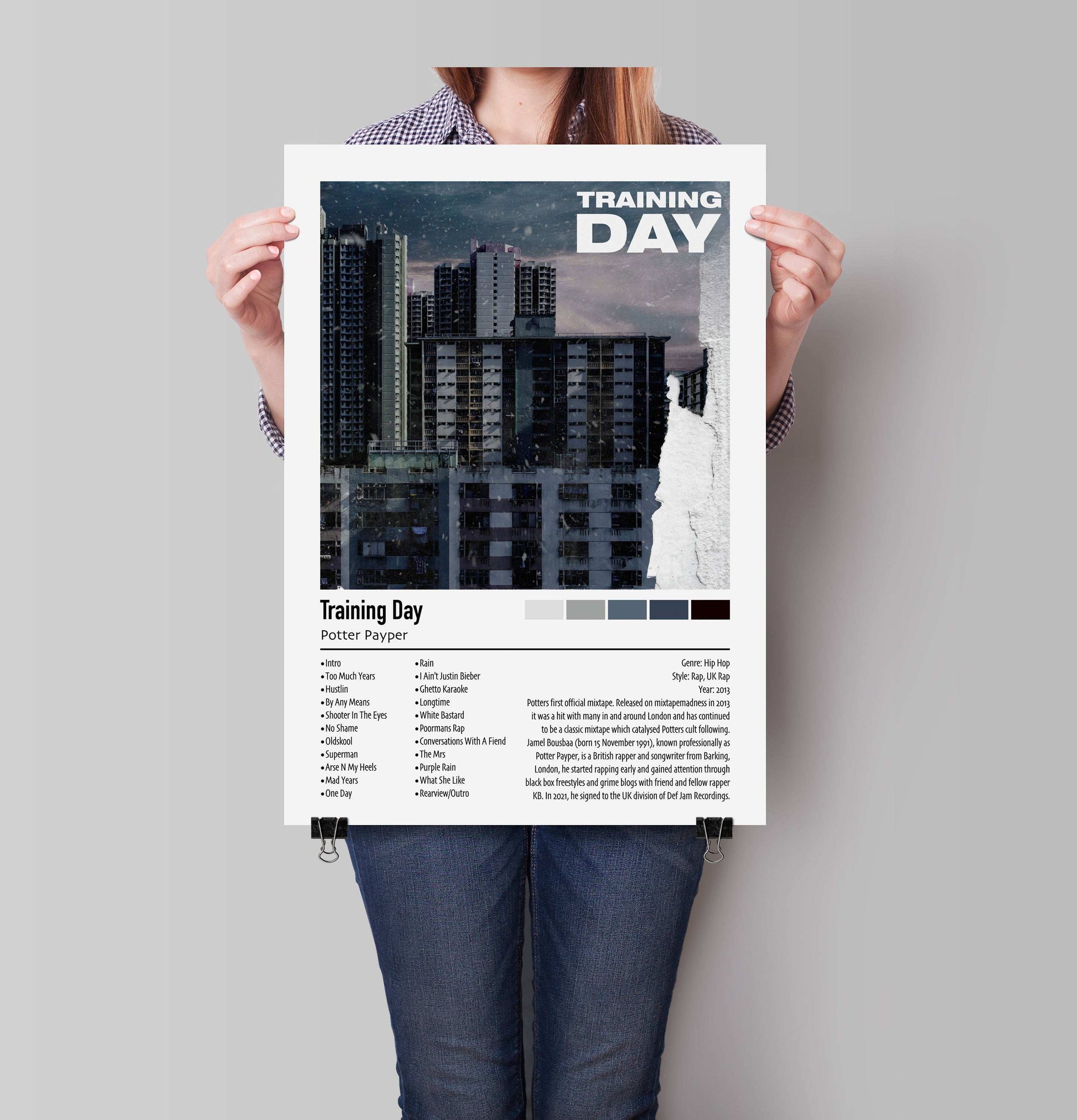 Potter Payper | Training Day | Custom Album Cover Poster Print