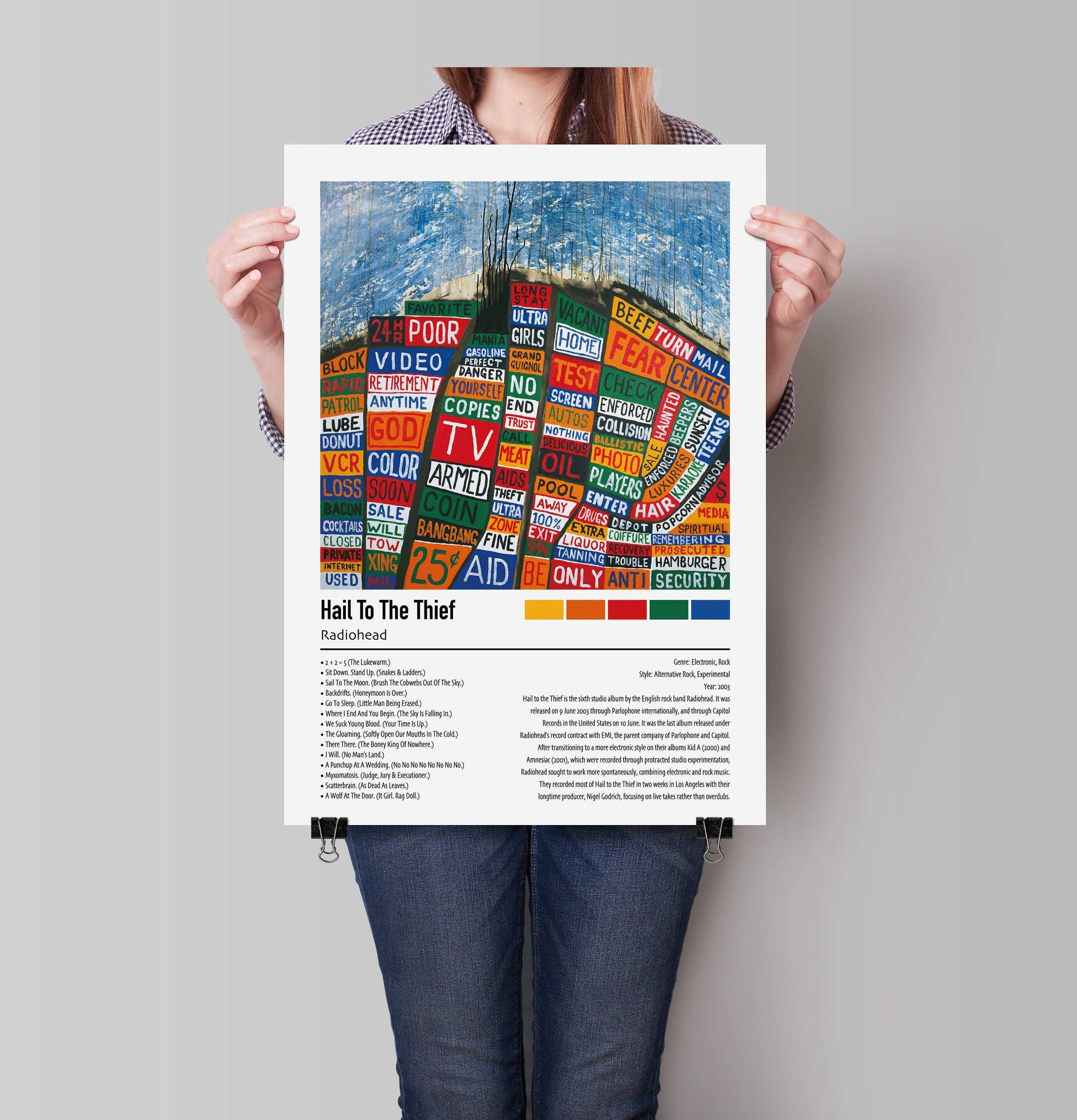 Radiohead | Hail To The Thief | Custom Album Cover Poster Print