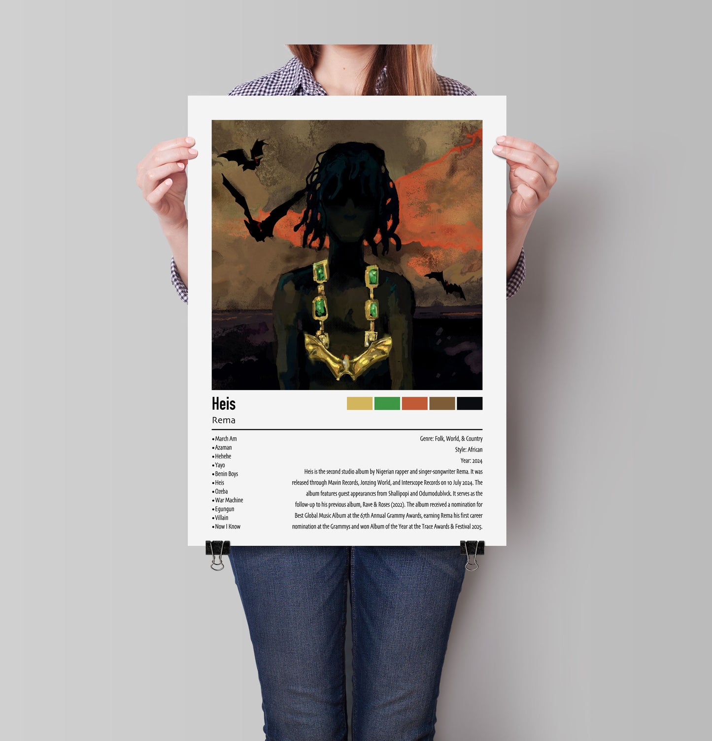 Rena | Heis | Custom Album Cover Poster Print