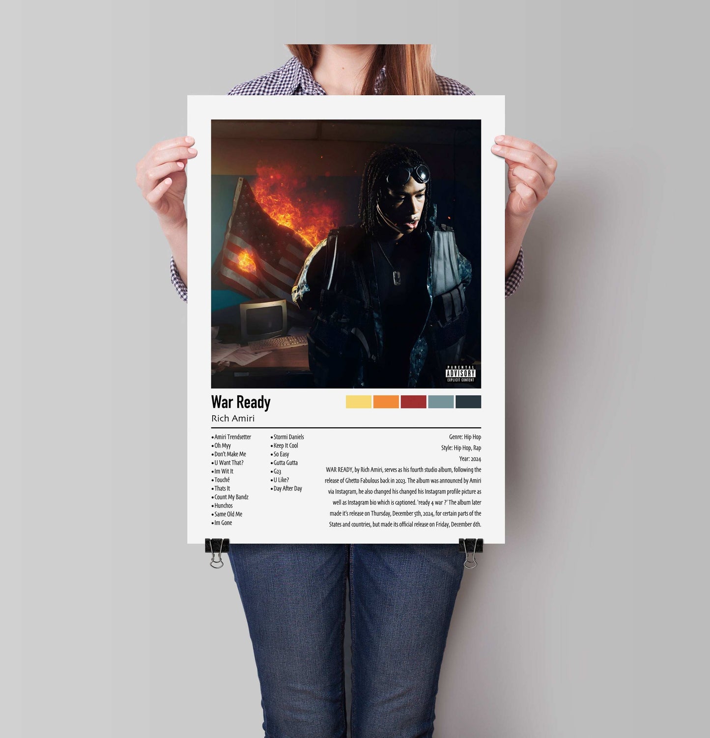 Rich Amiri | War Ready | Custom Album Cover Poster Print