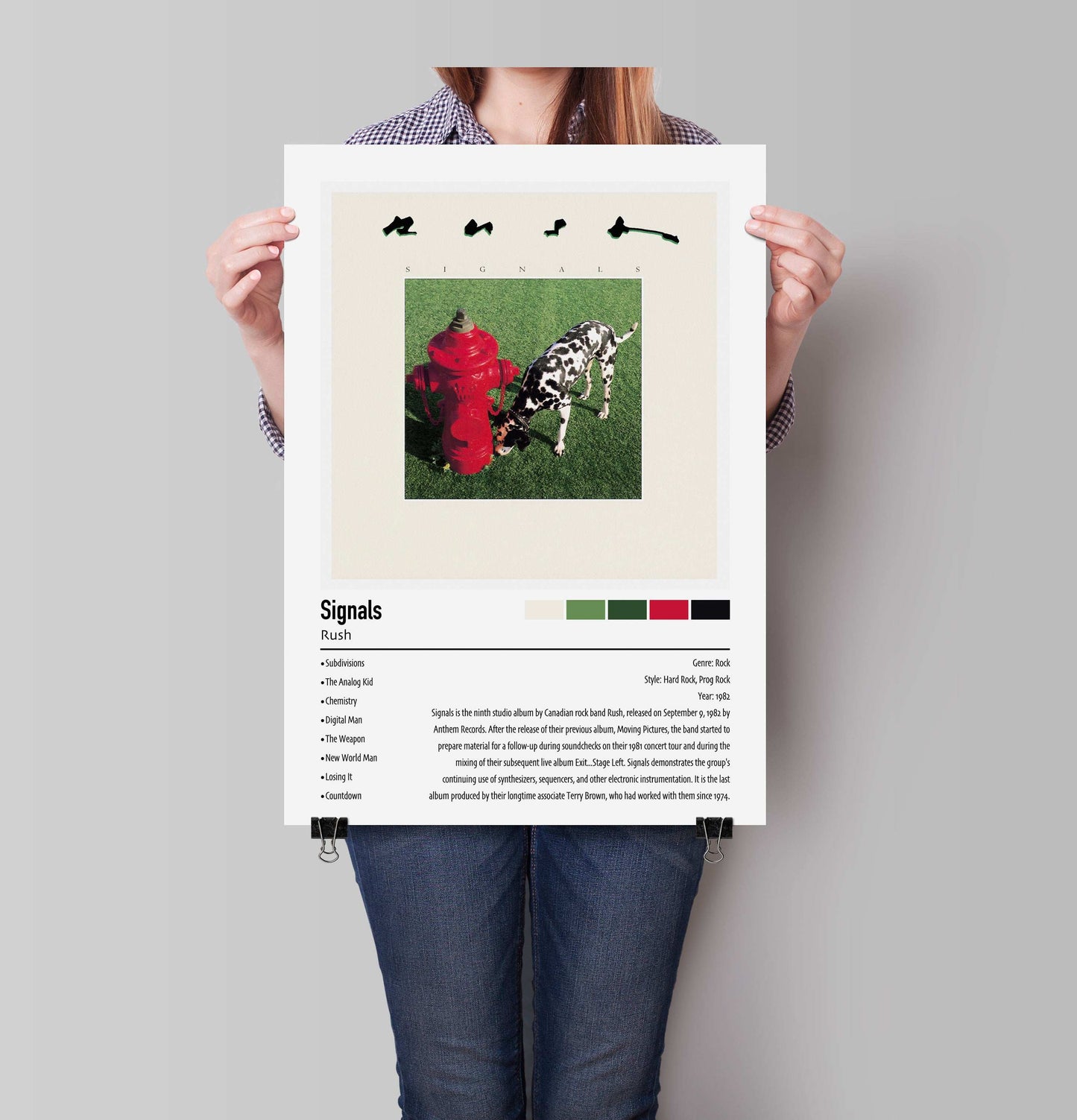 Rush | Signals | Custom Album Cover Poster Print