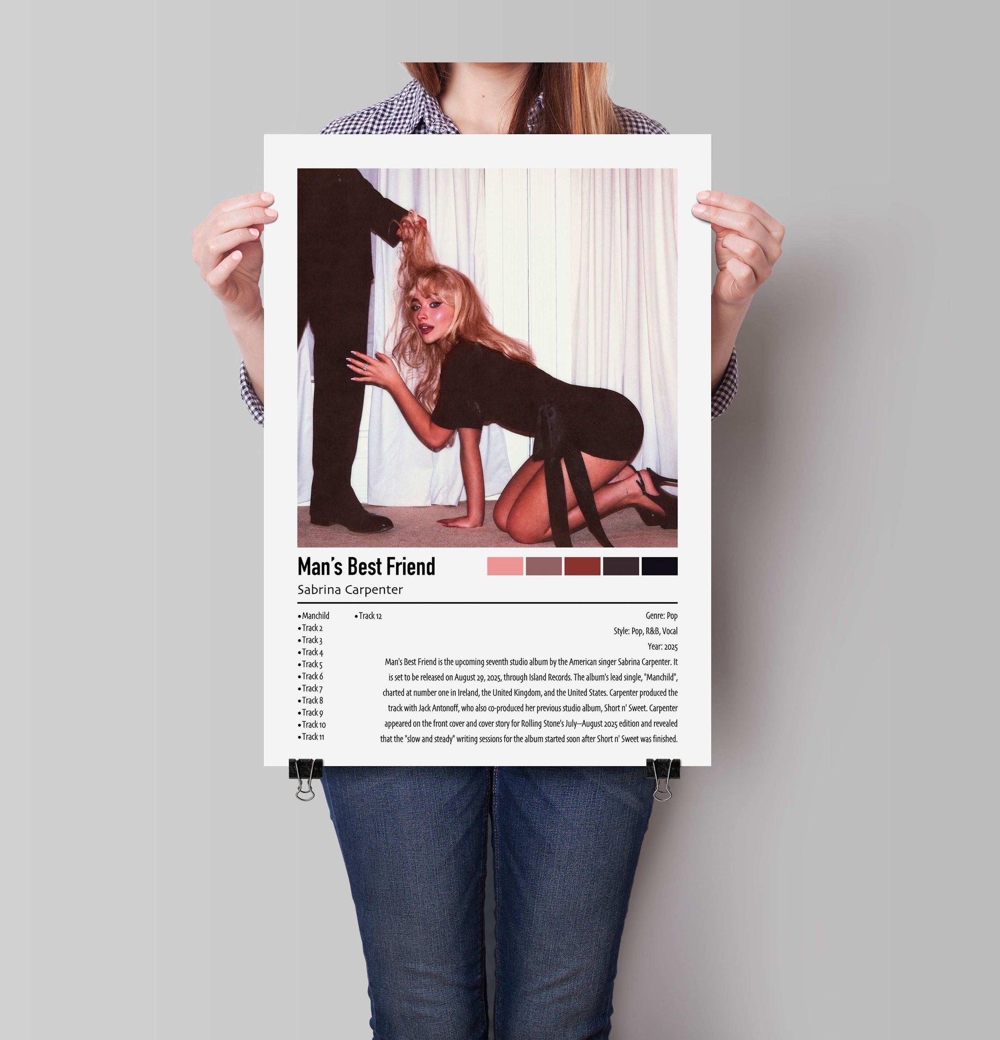 Sabrina Carpenter | Man's Best Friend | Custom Album Cover Poster Print