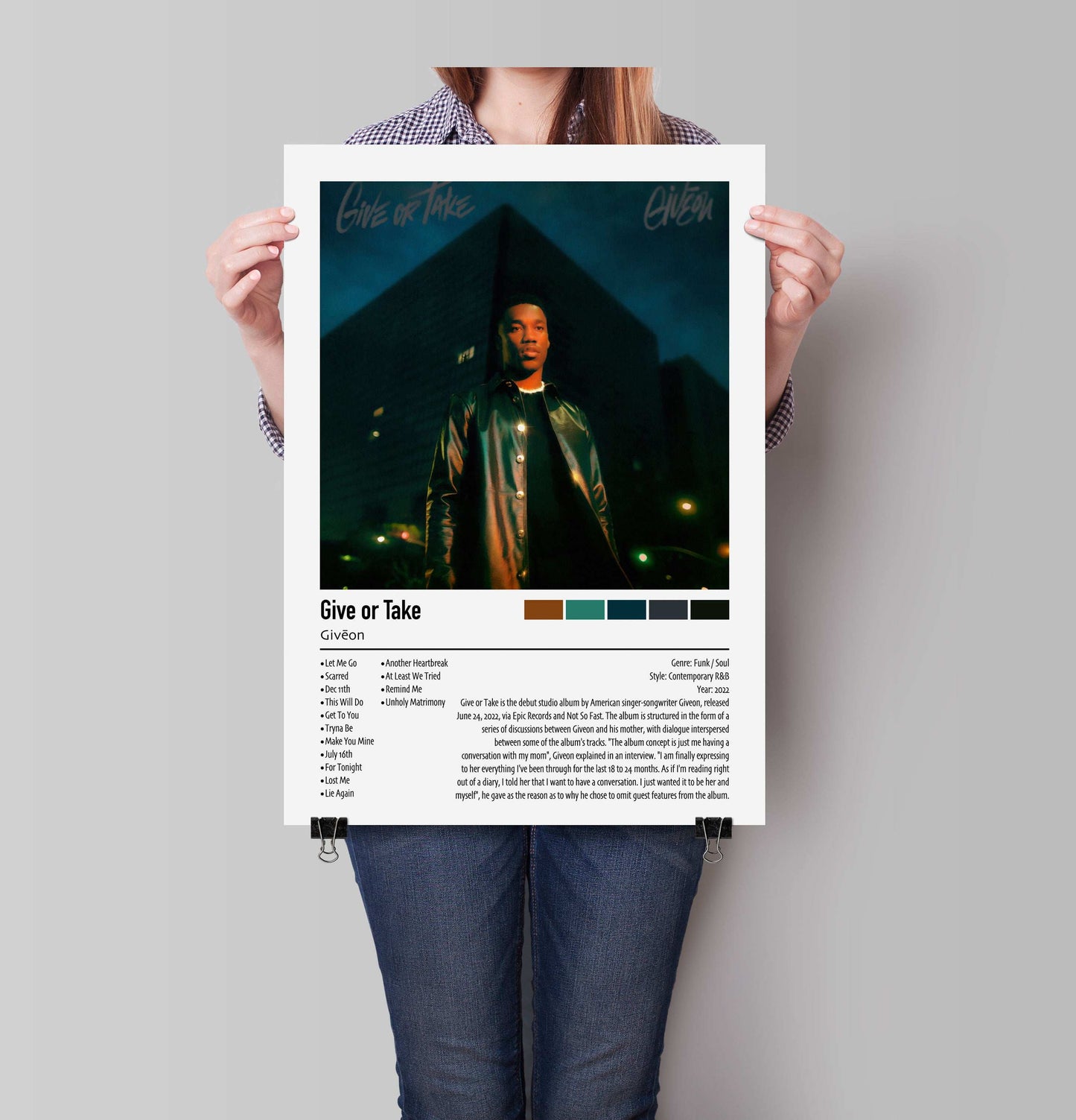 Givèon | Give or Take | Custom Album Cover Poster Print