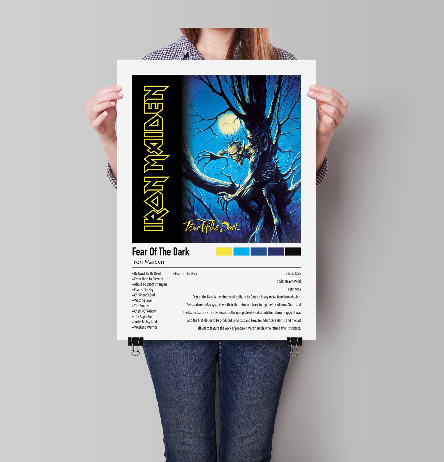 Iron Maiden | Fear Of The Dark | Custom Album Cover Poster Print