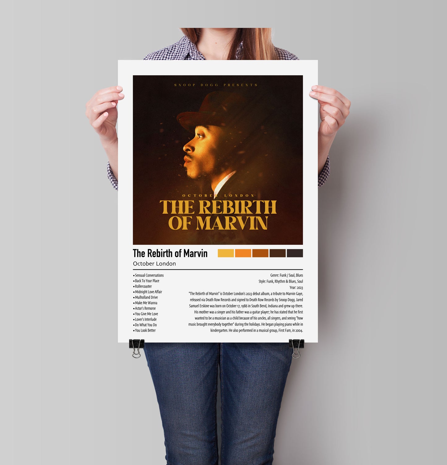 October London | The Rebirth of Marvin | Custom Album Cover Poster Print