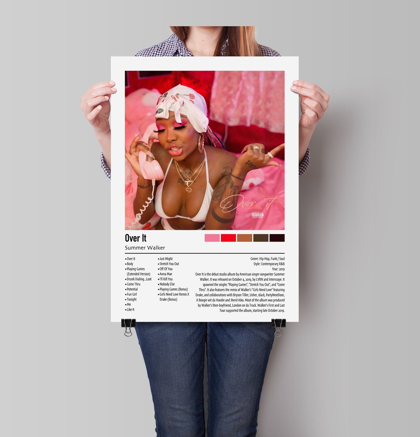 Summer Walker | Over It | Custom Album Cover Poster Print