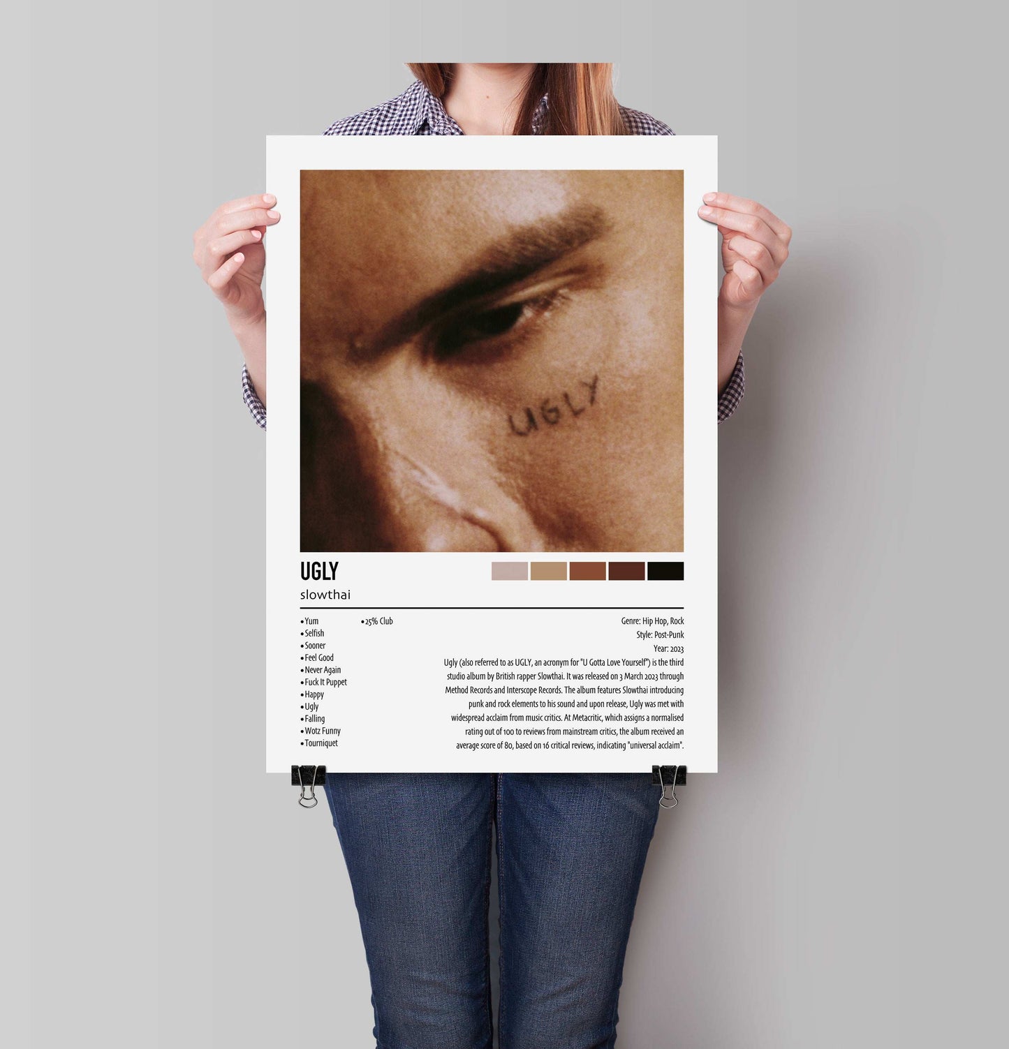 slowthai | UGLY | Custom Album Cover Poster Print