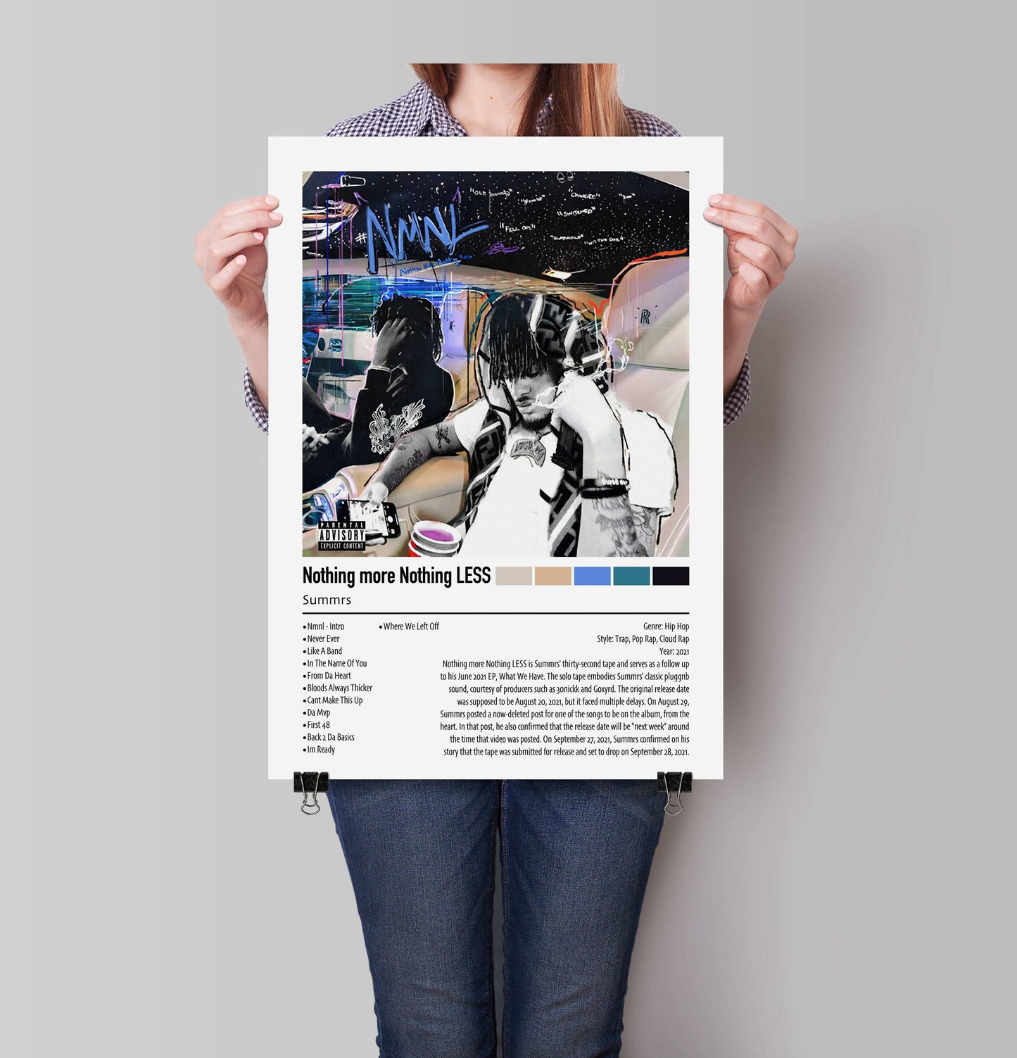 Summrs | Nothing more Nothing LESS | Custom Album Cover Poster Print