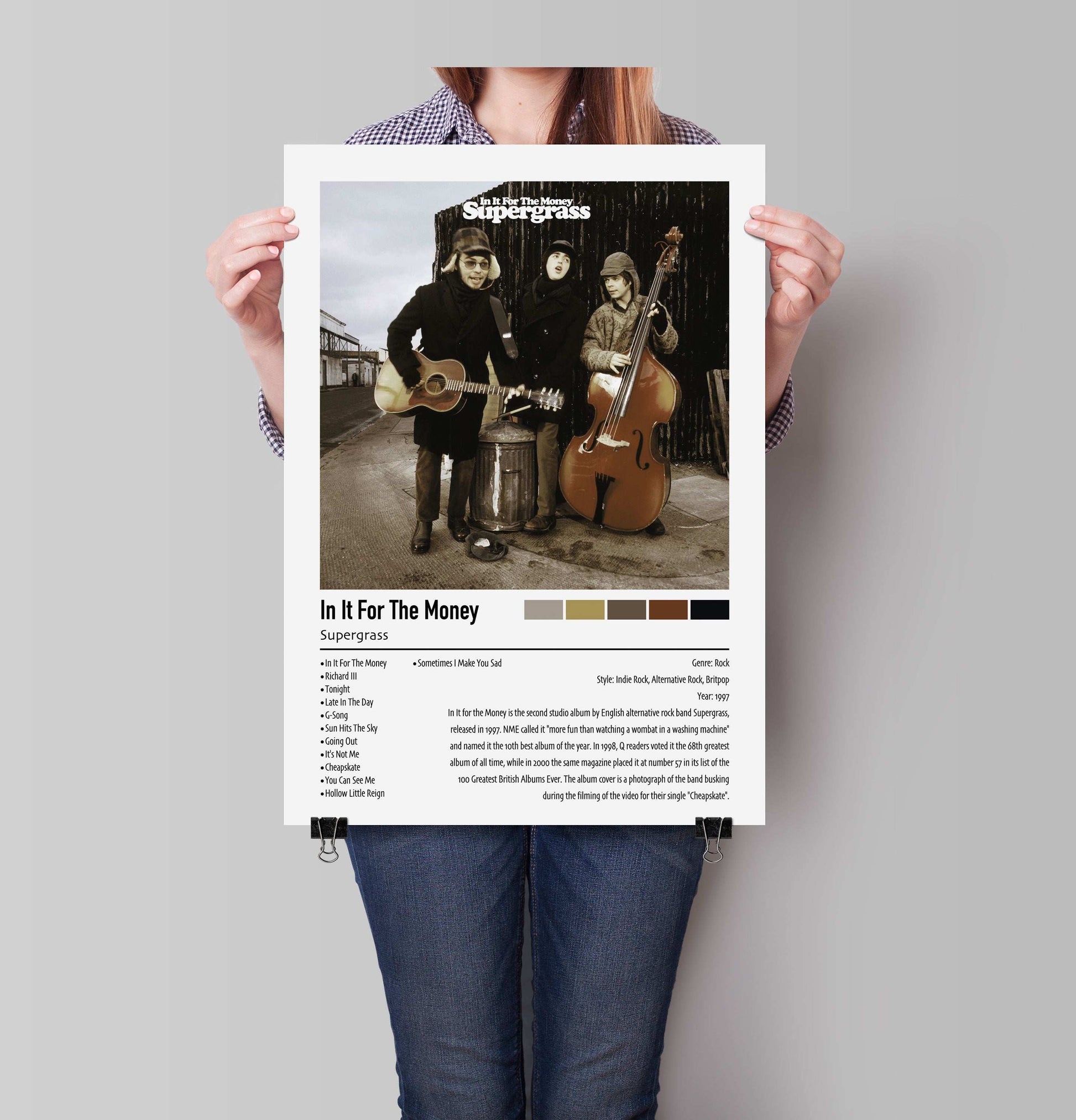 Supergrass | In It For The Money | Custom Album Cover Poster Print