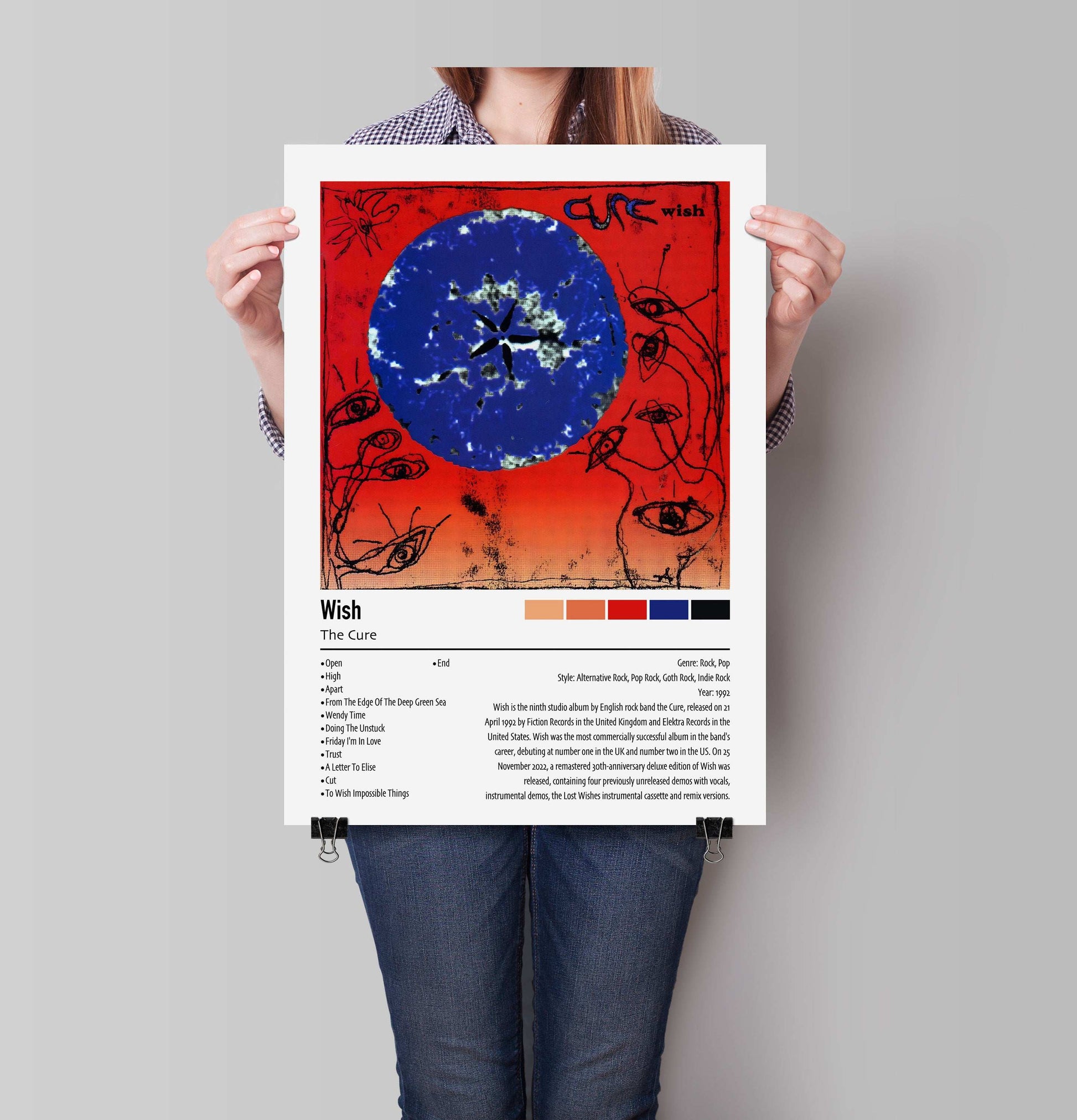 The Cure | Wish | Custom Album Cover Poster Print