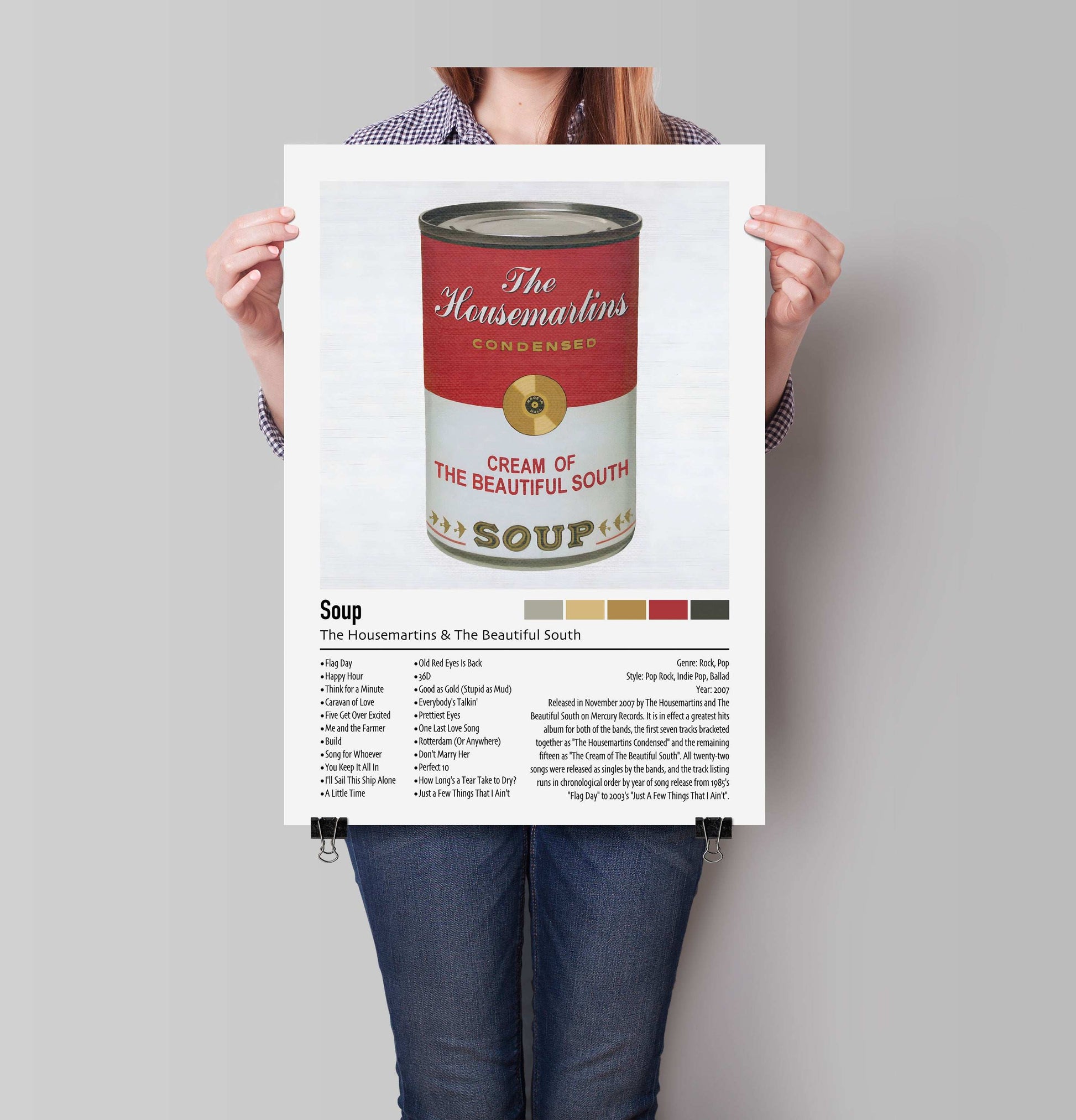 The Housemartins & The Beautiful South | Soup | Custom Album Cover Poster Print