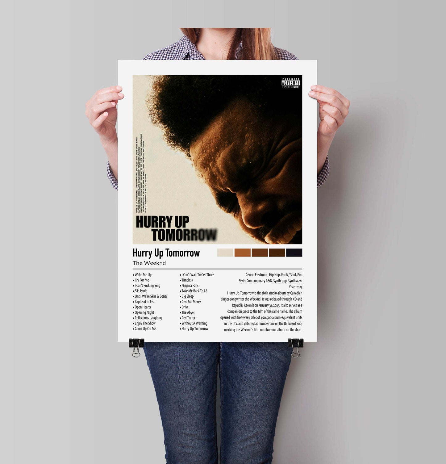 The Weeknd | Hurry Up Tomorrow | Custom Album Cover Poster Print