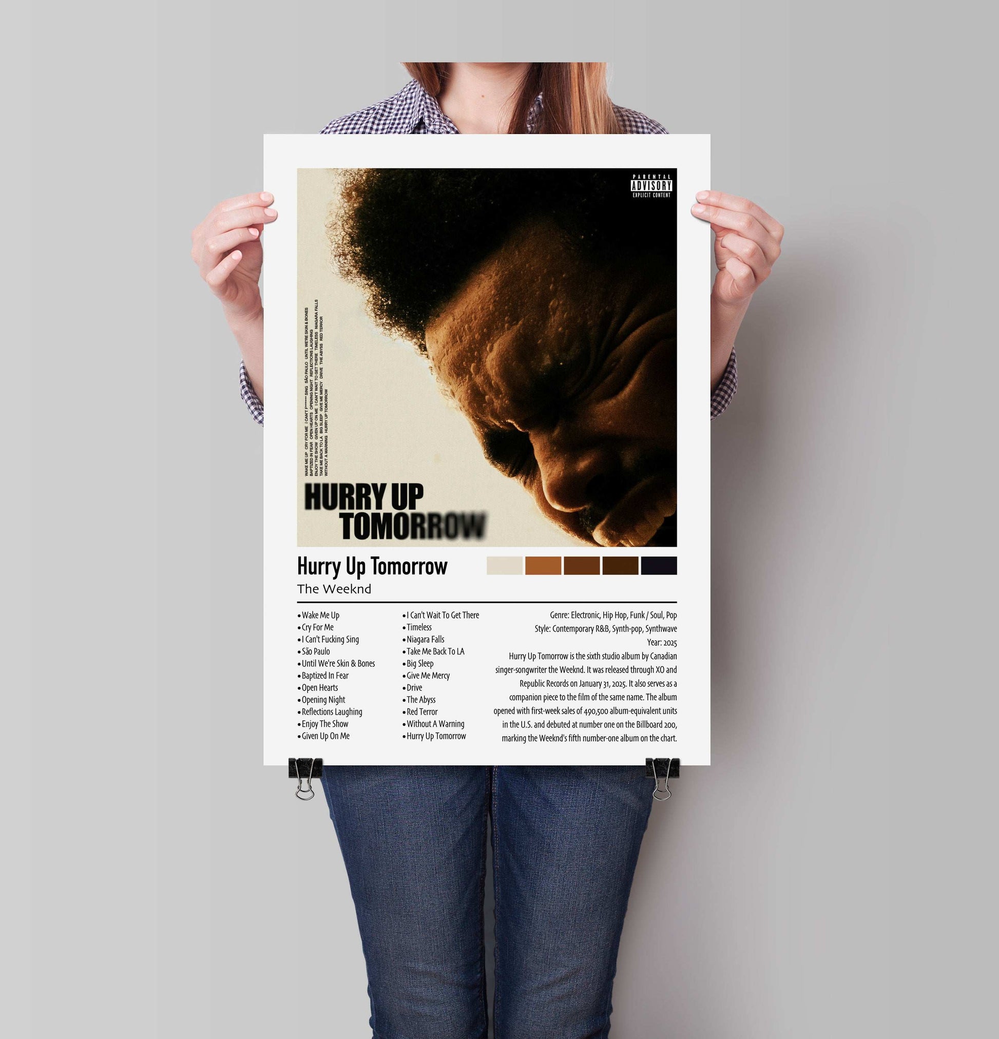 The Weeknd | Hurry Up Tomorrow | Custom Album Cover Poster Print