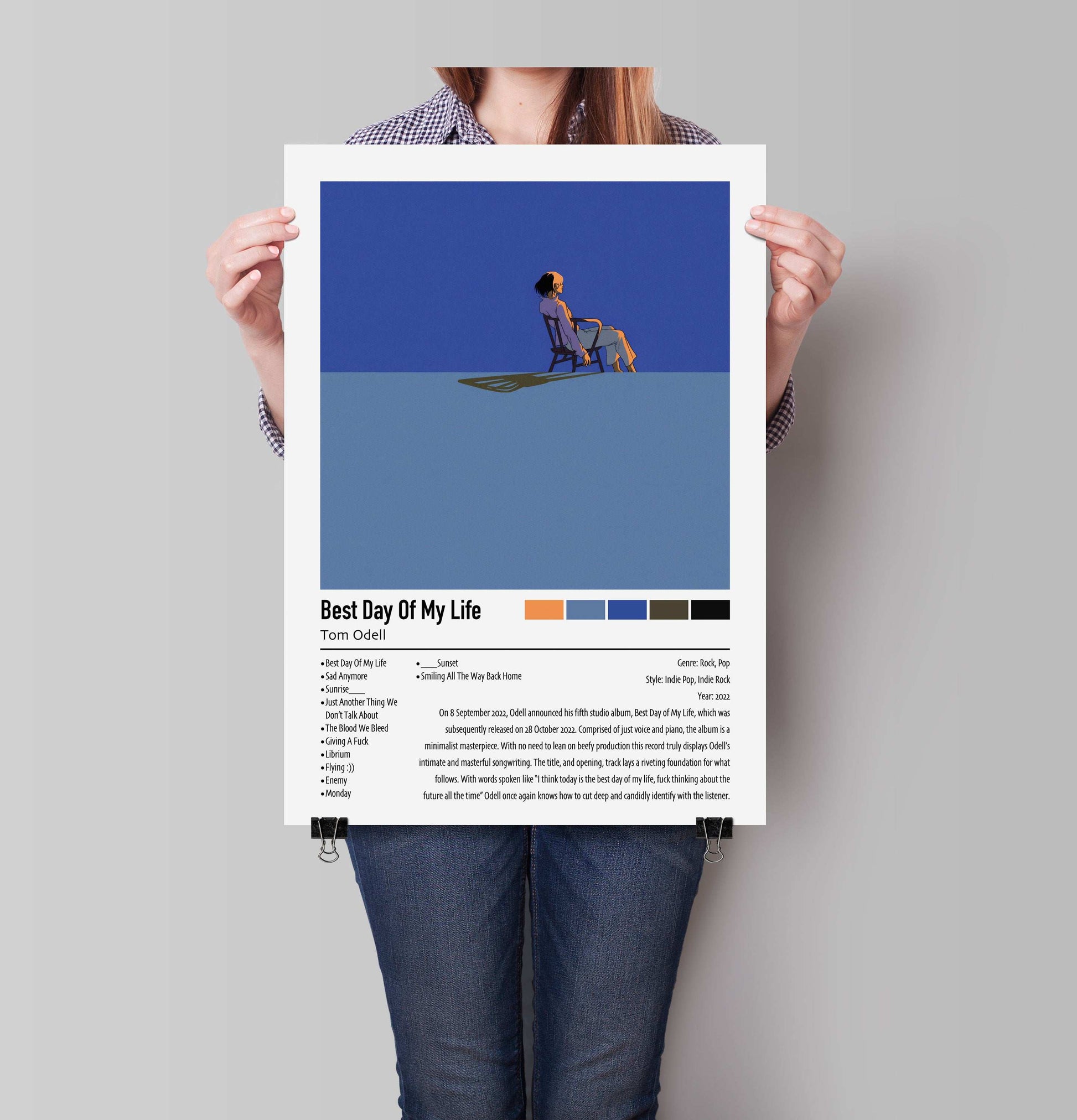 Tom Odell | Best Day Of My Life | Custom Album Cover Poster Print